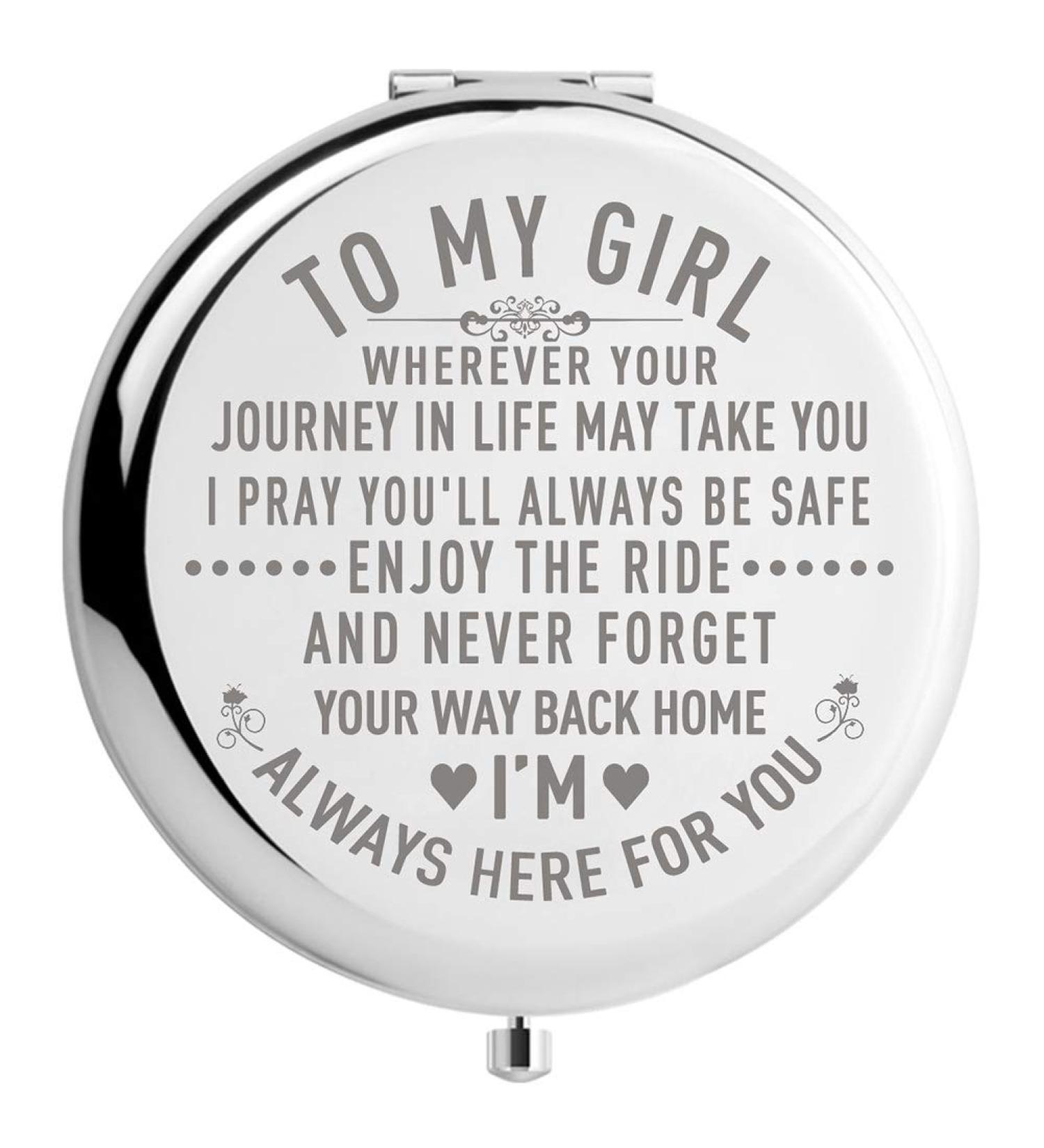 DIDADIC Daughter Gifts from Mom and Dad | Unique Birthday & Graduation Present for Her - Silver To My Girl (2.6inch) - Buy Online on GoSupps.com