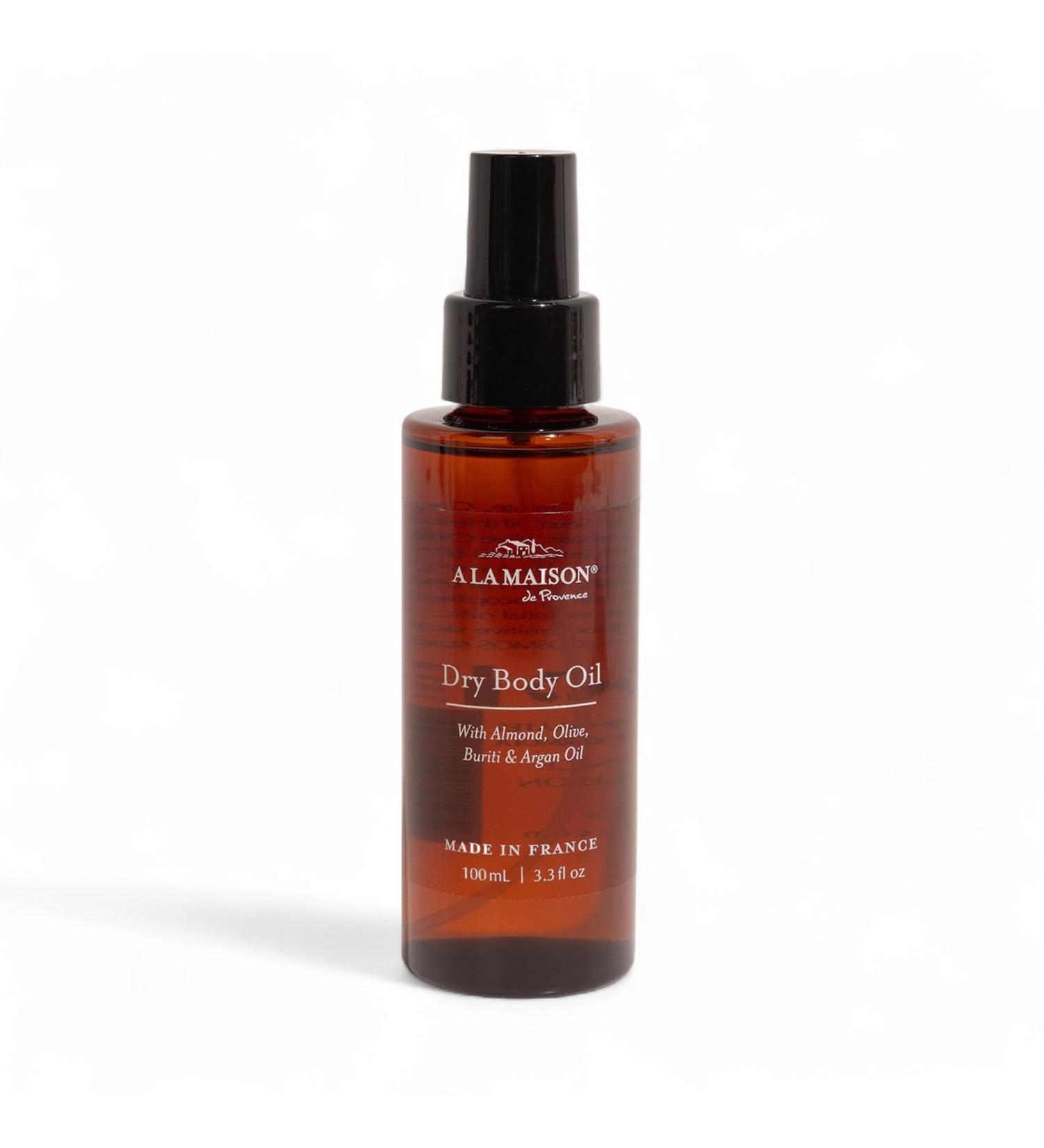 A LA MAISON Dry Body Oil Spray Lightweight After-Shower Body Oil with Argan Sweet Almond & Buriti Oils Moisturizing & Fast-Absorbing Made in France 3.3 oz Amber Collection - Buy Online on GoSupps.com