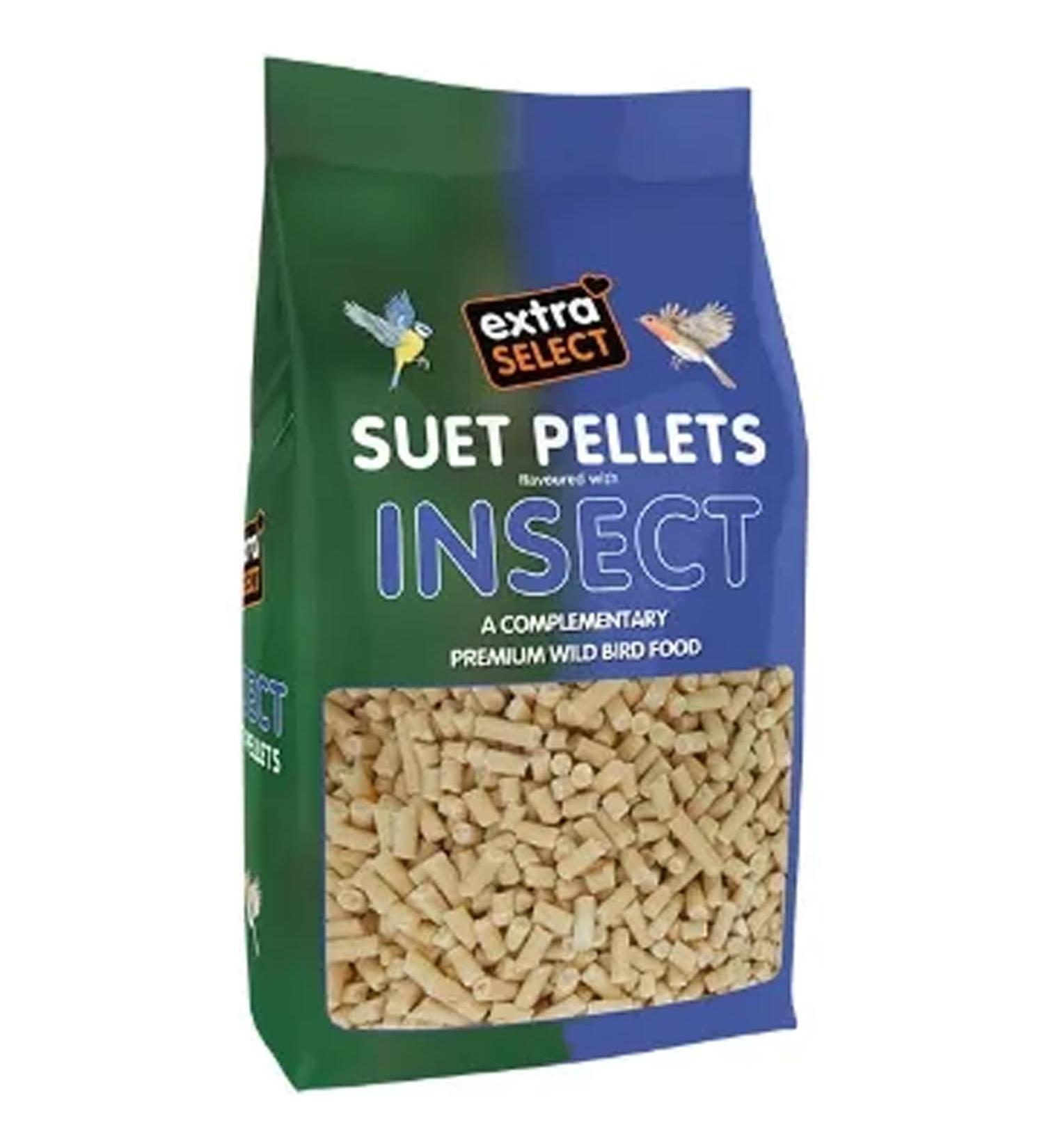 Extra Select Insect High Energy Suet Pellets Wild Bird Food - Protein Fat Rich Year-Round Feeding - 3 kg Refill - Buy Online on GoSupps.com
