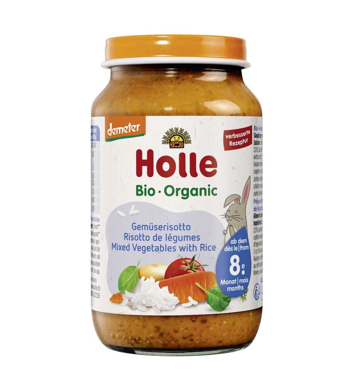 HOLLE BABYFOOD glass Demeter vegetable risotto 220g