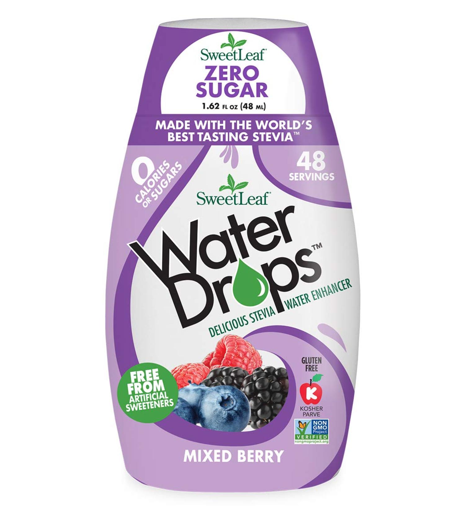 SweetLeaf WaterDrops Mixed Berry - 1.62 Fl Oz Flavoring | Sugar-Free Water Enhancer - Buy Online on GoSupps.com