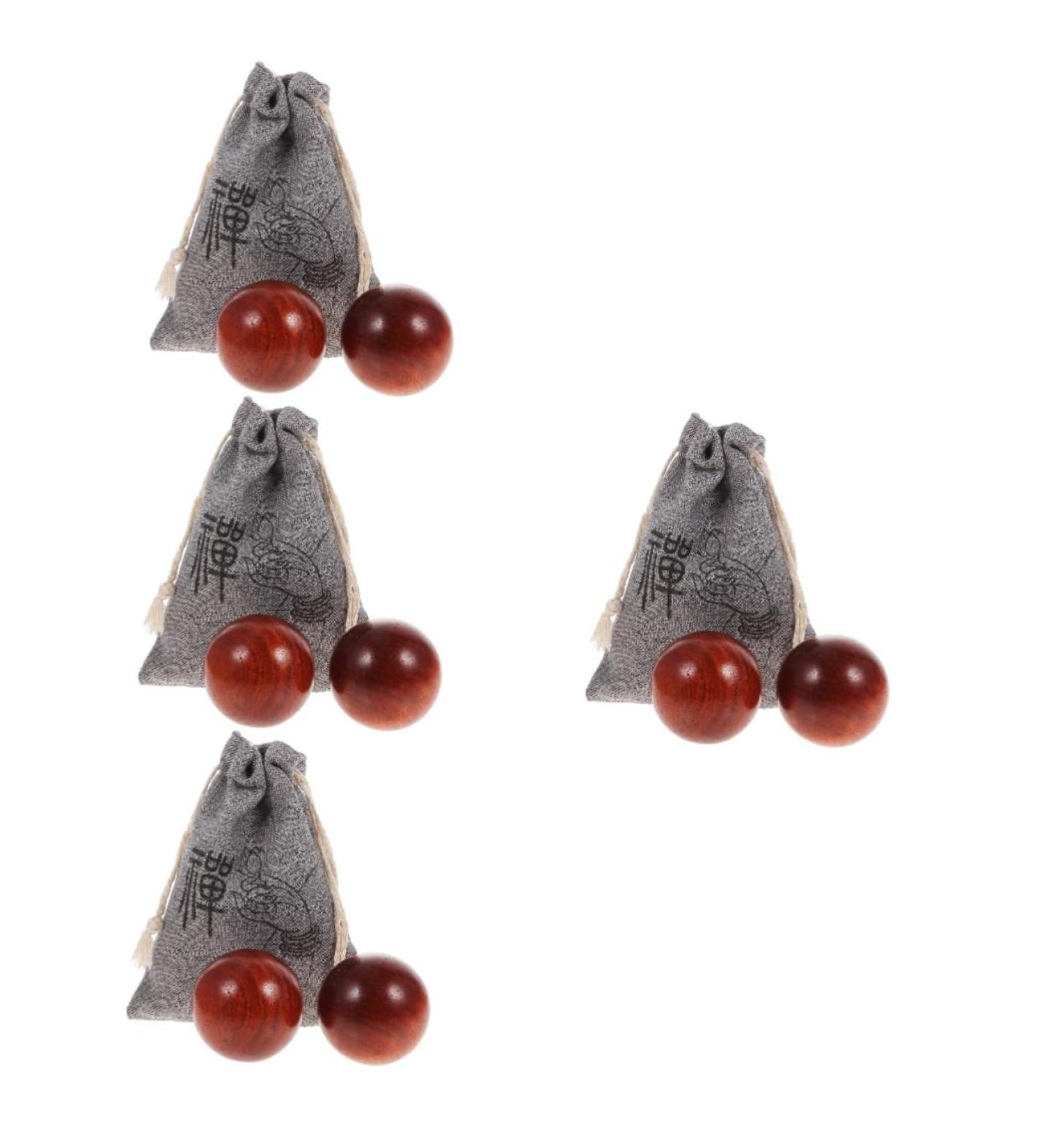 Beaupretty Handball Chinese Medicine Balls - Large Wooden Beads for Massage & Fitness | Comfortable Rolling Balls for Hand Training & Therapy - Buy Online on GoSupps.com