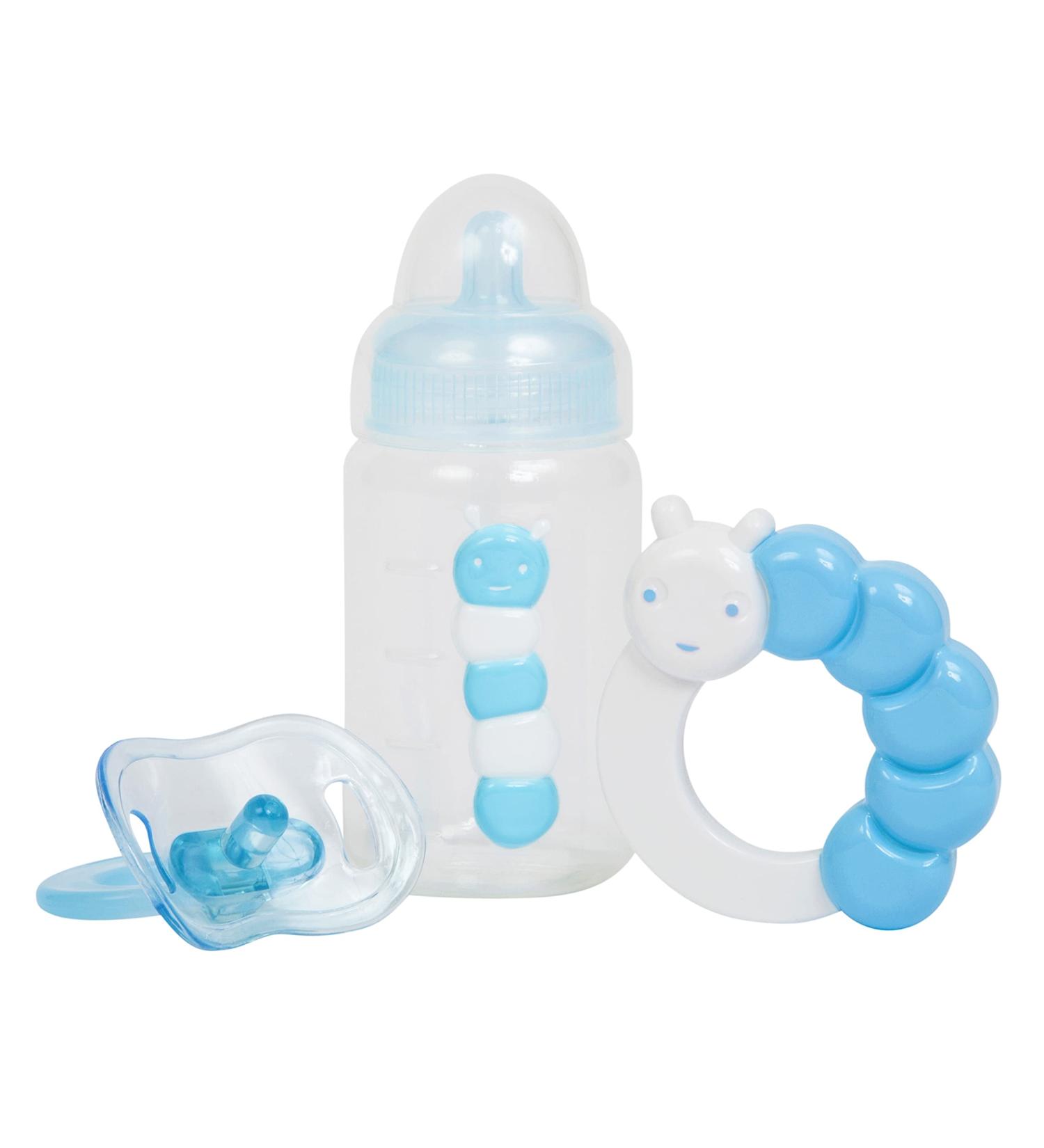 JC Toys 3-Piece Doll Accessory Set - Bottle Pacifier & Rattle for Kids | Fits All Wrists Up to 50 cm | Perfect Gift for Ages 2+ - Buy Online on GoSupps.com