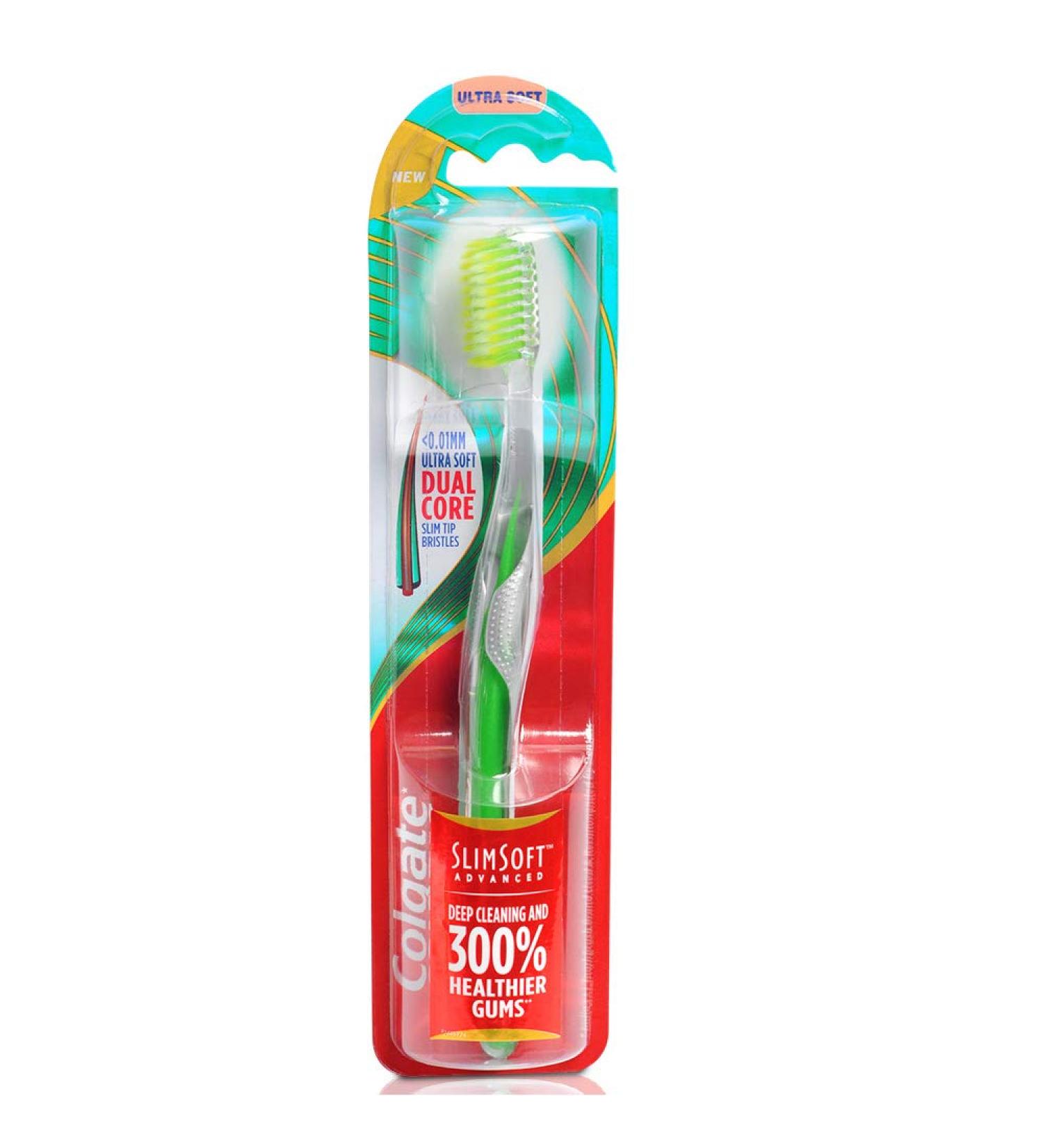 Colgate Slim Soft Advanced Toothbrush for Adults Ultra Soft Multicolor Manual 1 Piece | International Shipping - Buy Online on GoSupps.com