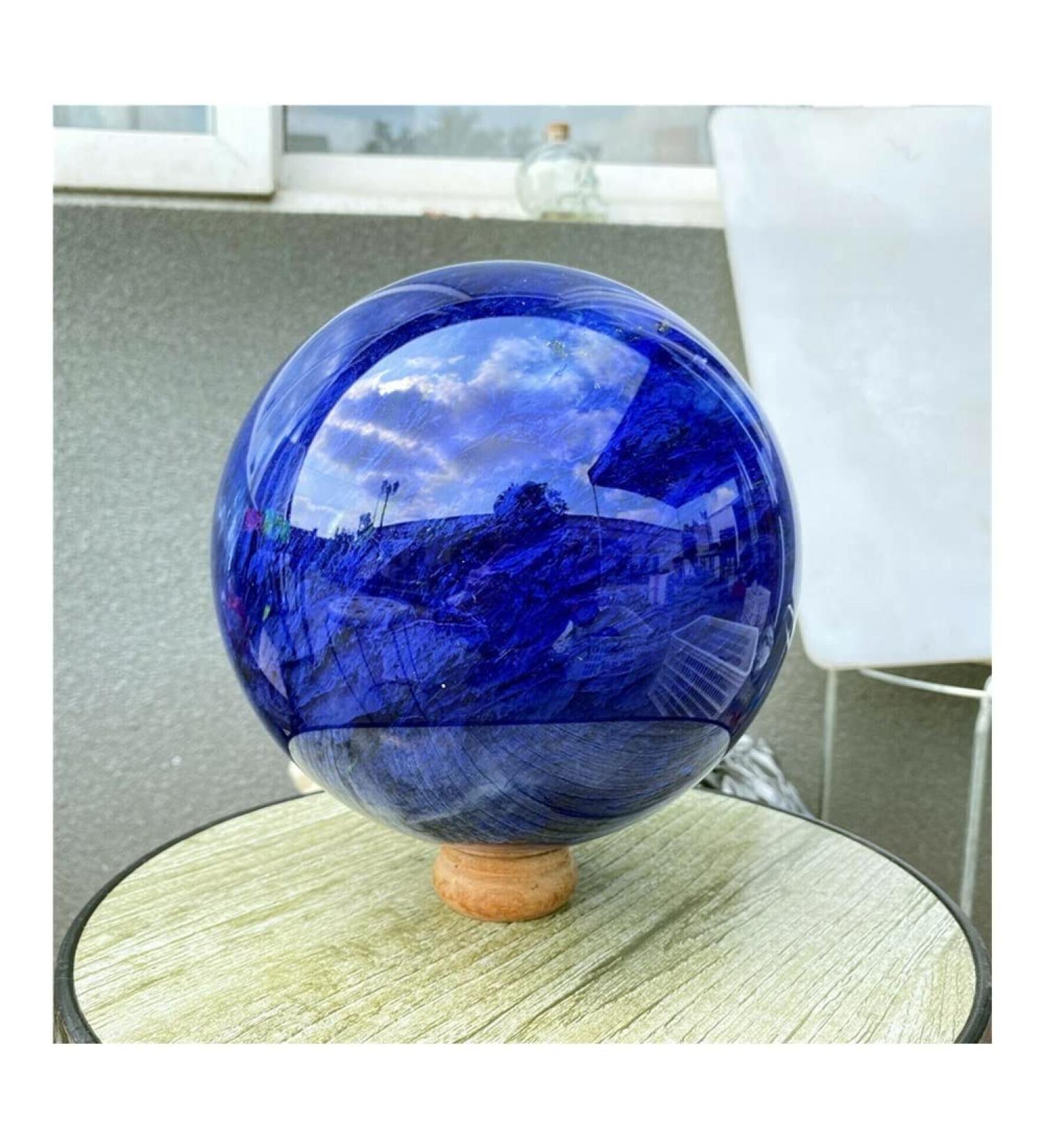 Crystal 8-9cm1pc Natural Blue smelted Stone Quartz Crystal Ball for Home Decoration Suitable for Home Office Decoration ningxiao - Buy Online on GoSupps.com