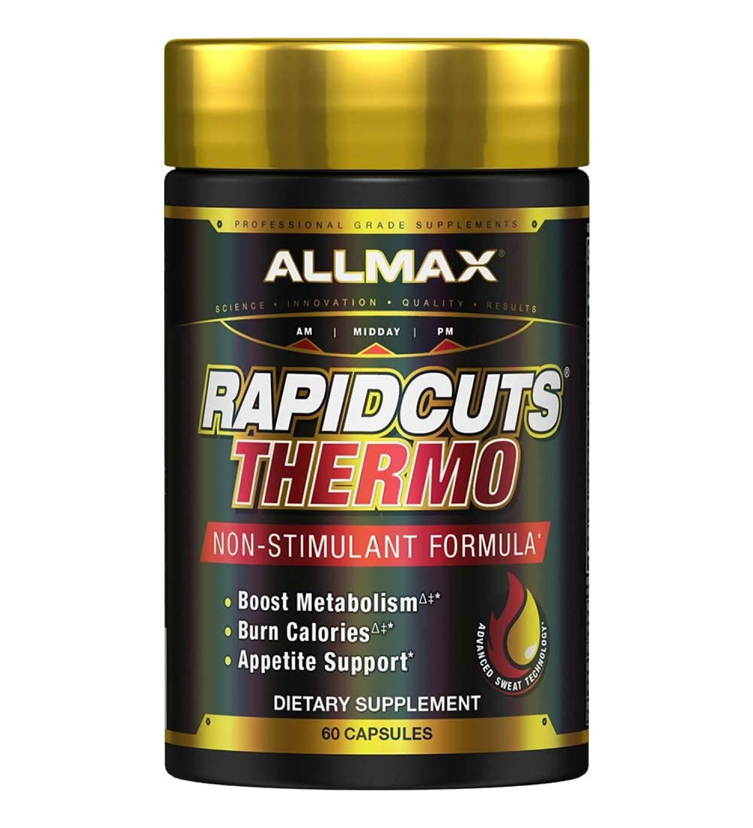 ALLMAX Nutrition Rapidcuts Thermo Non-Stimulant Fat Burner 60ct - Maximum Fat Loss Formula - Buy Online on GoSupps.com