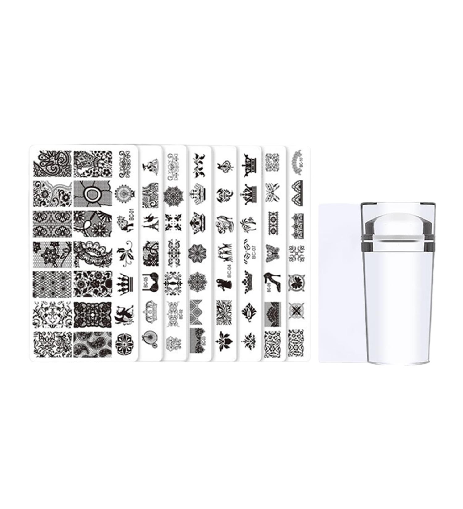 Kasituny Nail Creativity Molding Plate - DIY Steel Nail Stamping Dish Utensil for Unique Nail Art Design - Buy Online on GoSupps.com
