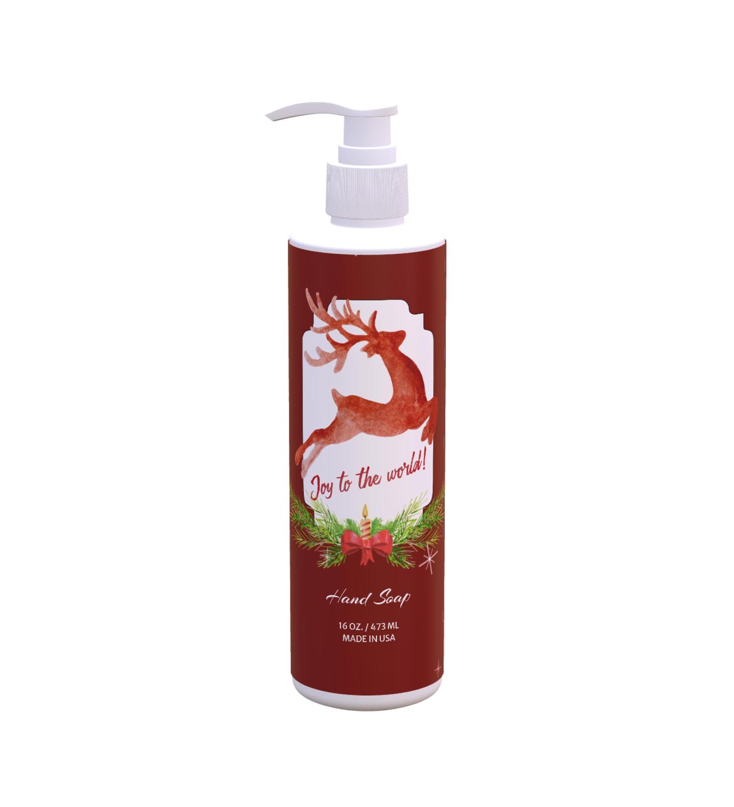 Christmas Hand Soap JoyWorld Design | Fresh Green Tea & Lemon Scent | 1 Pack 16 oz Pump Bottle | Uplifting Christmas Bathroom & Kitchen Decor | Paraben-Free Made in USA 1 16 Fl Oz (Pack of 1) - Buy Online on GoSupps.com