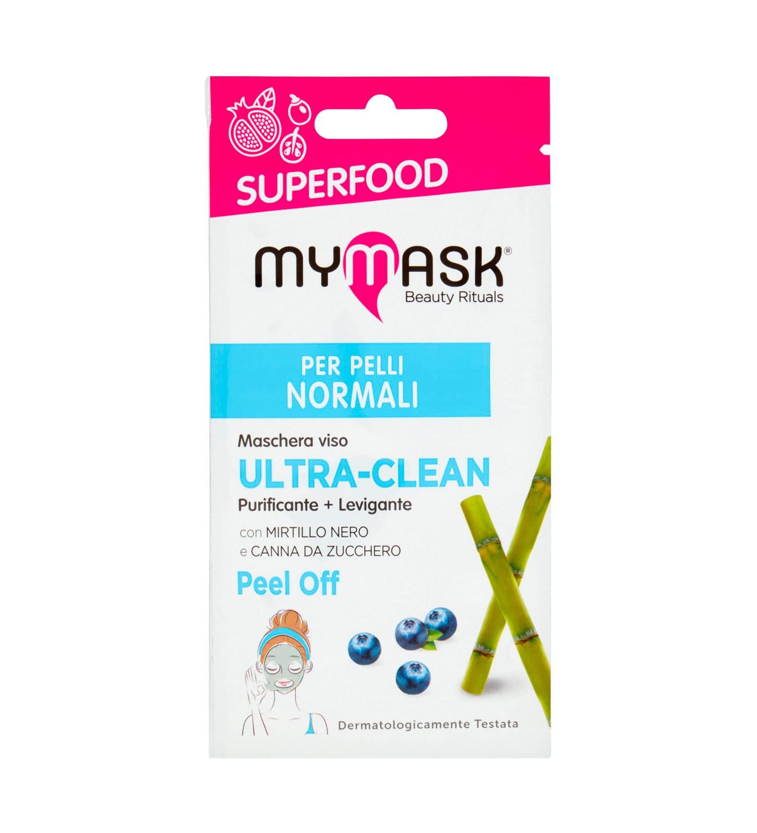 MyMask My Mask Superfood Maschera Viso Ultra Clean Peel Off 8 ml - Buy Online on GoSupps.com