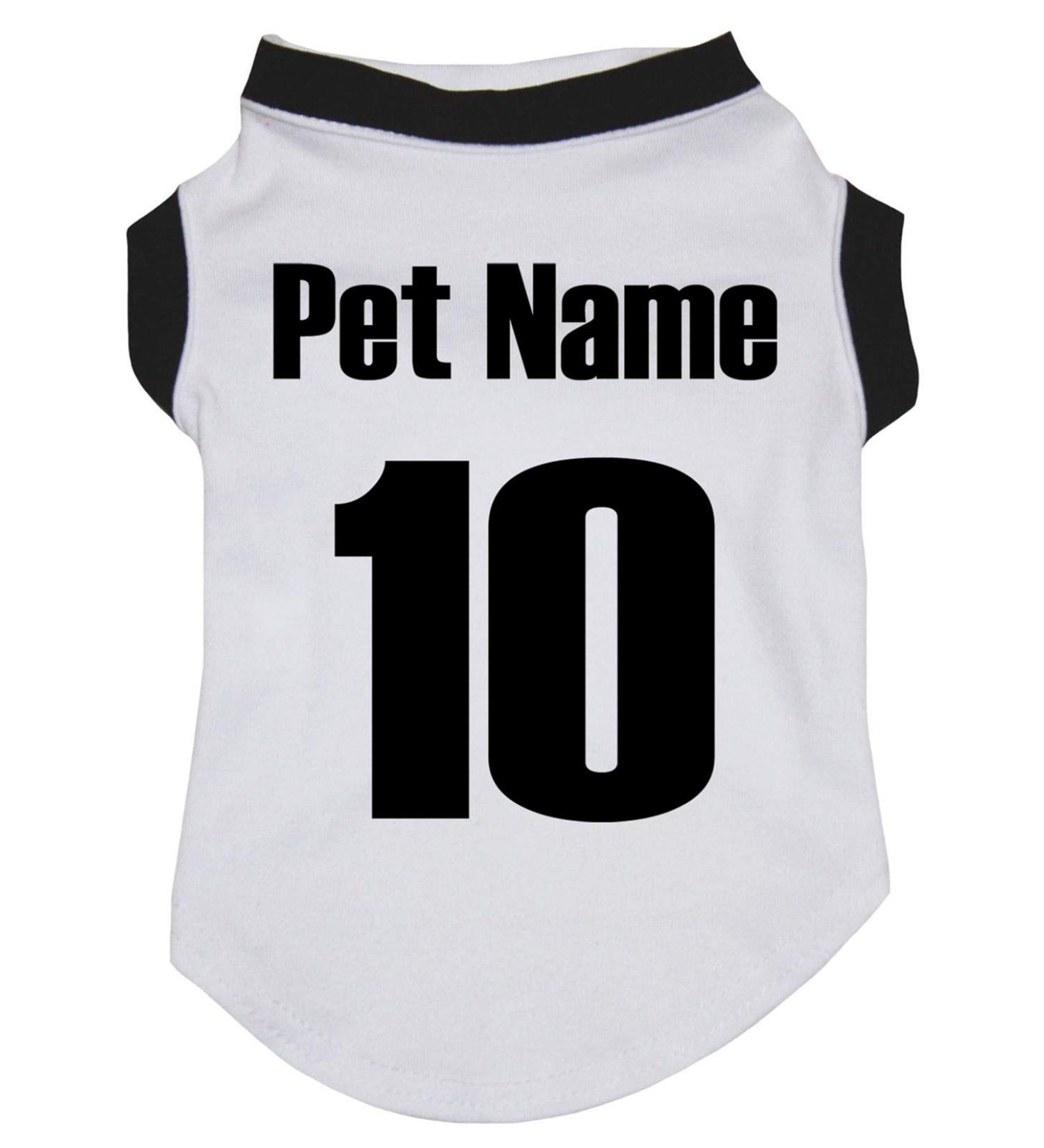Petitebelle Puppy Clothes Dogs National 10 Cotton Jersey Customizable White XL