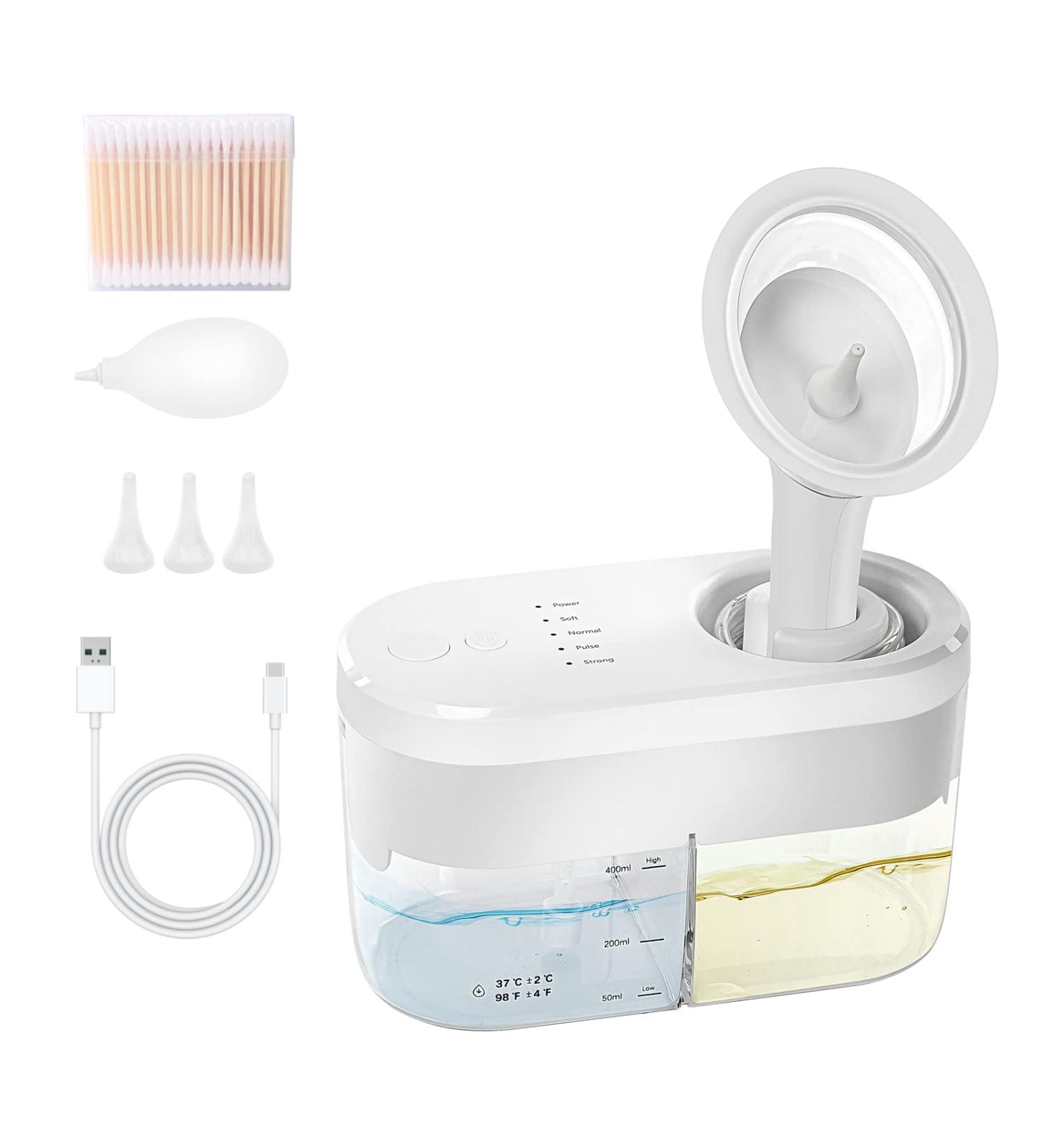 Electric Ear Wax Removal Kit | 4 Clean Modes | Safe & Effective Irrigation Flushing | For Adults & Kids | 3 Ear Tips - Buy Online on GoSupps.com