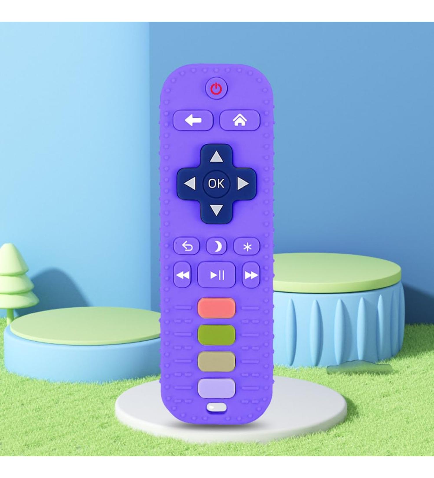 Buy BPA-Free Silicone Baby Bite Ring Toy - Remote Control Design for 0-12+ Months | Safe Chew Ring for Teething Relief - Purple - Buy Online on GoSupps.com