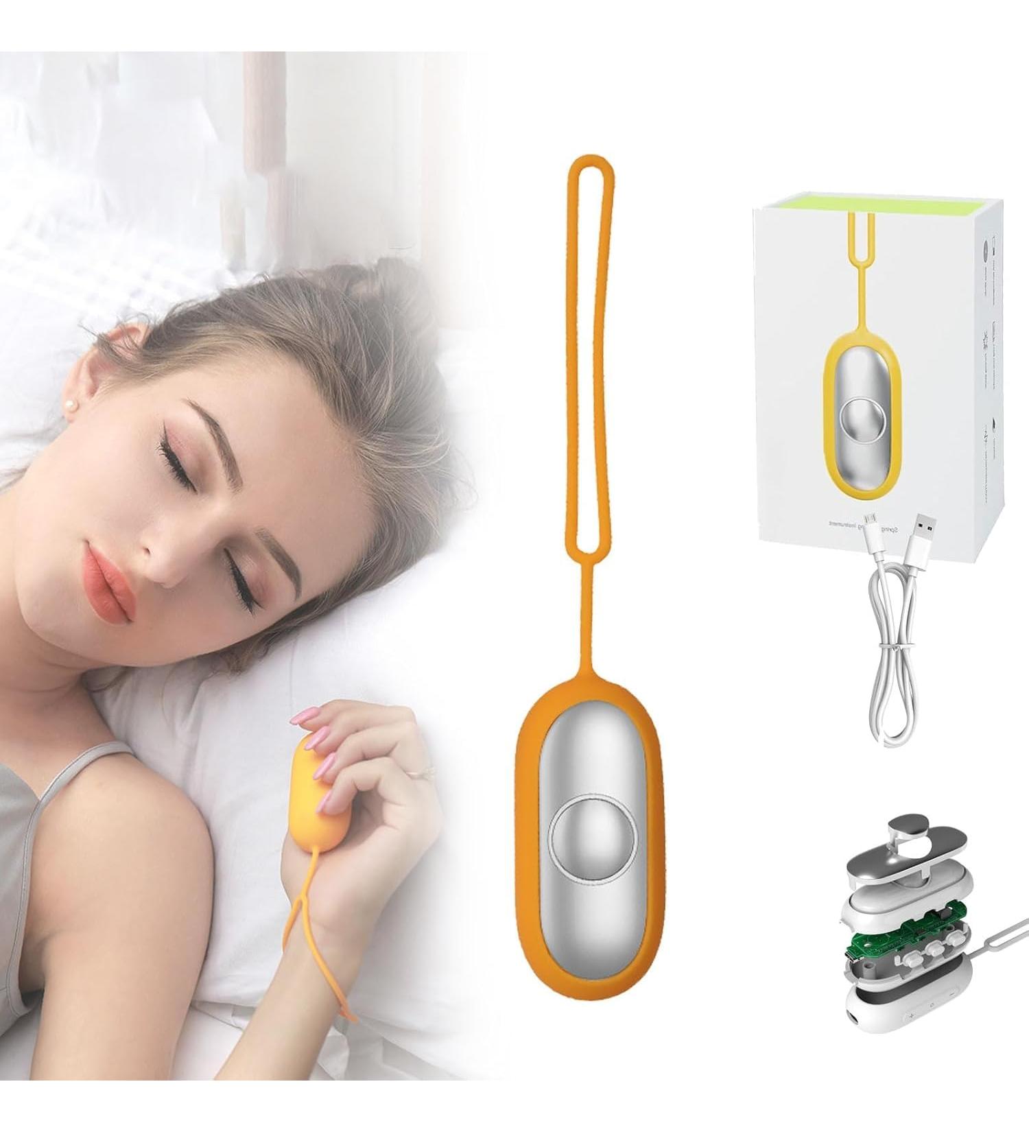 Portable Handheld Sleep Aid Device - Rechargeable Massager for Improved Mood & Focus - Compact Sleep Solution (Yellow - Buy Online on GoSupps.com