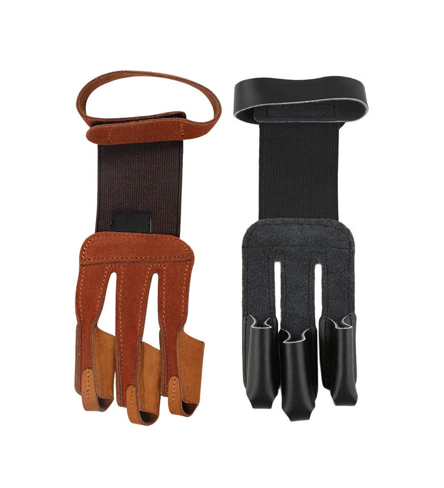 RMISODO 2-Piece Archery Glove Set for Shooting and Hunting | 3-Finger Leather Hand Protector - Buy Online on GoSupps.com