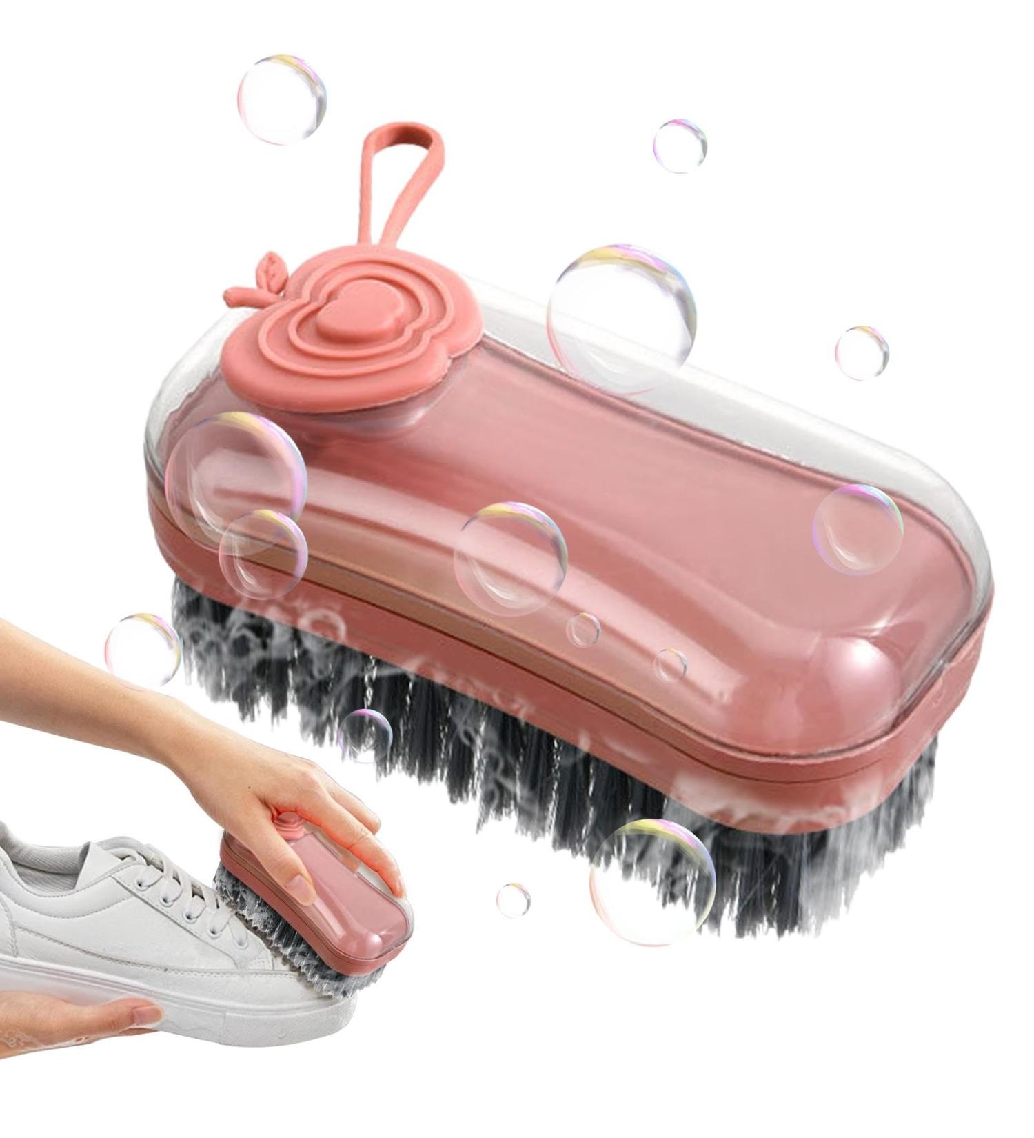 Shakven Scrub Brush with Soap Dispenser Multifunctional Shoe Brush - Clothing Brush Scrubber for Dishes Pans Household Cleaning Brushes Kitchen Cleaning Brush Green - Buy Online on GoSupps.com