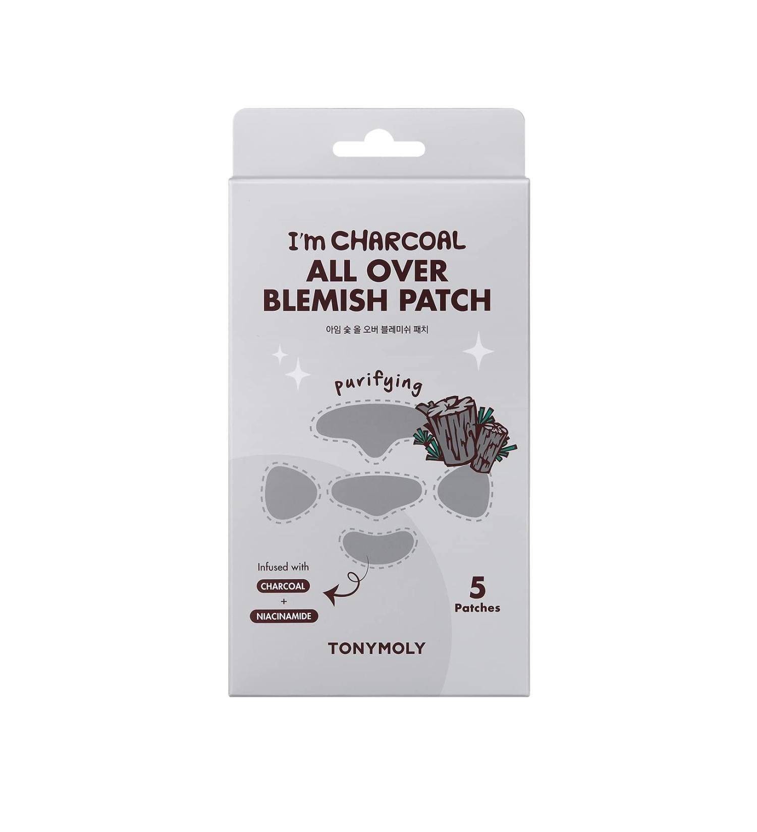 TONYMOLY I m Charcoal All Over Blemish Patches - 5 Count | Best International Shipping for Blemish Care - Buy Online on GoSupps.com