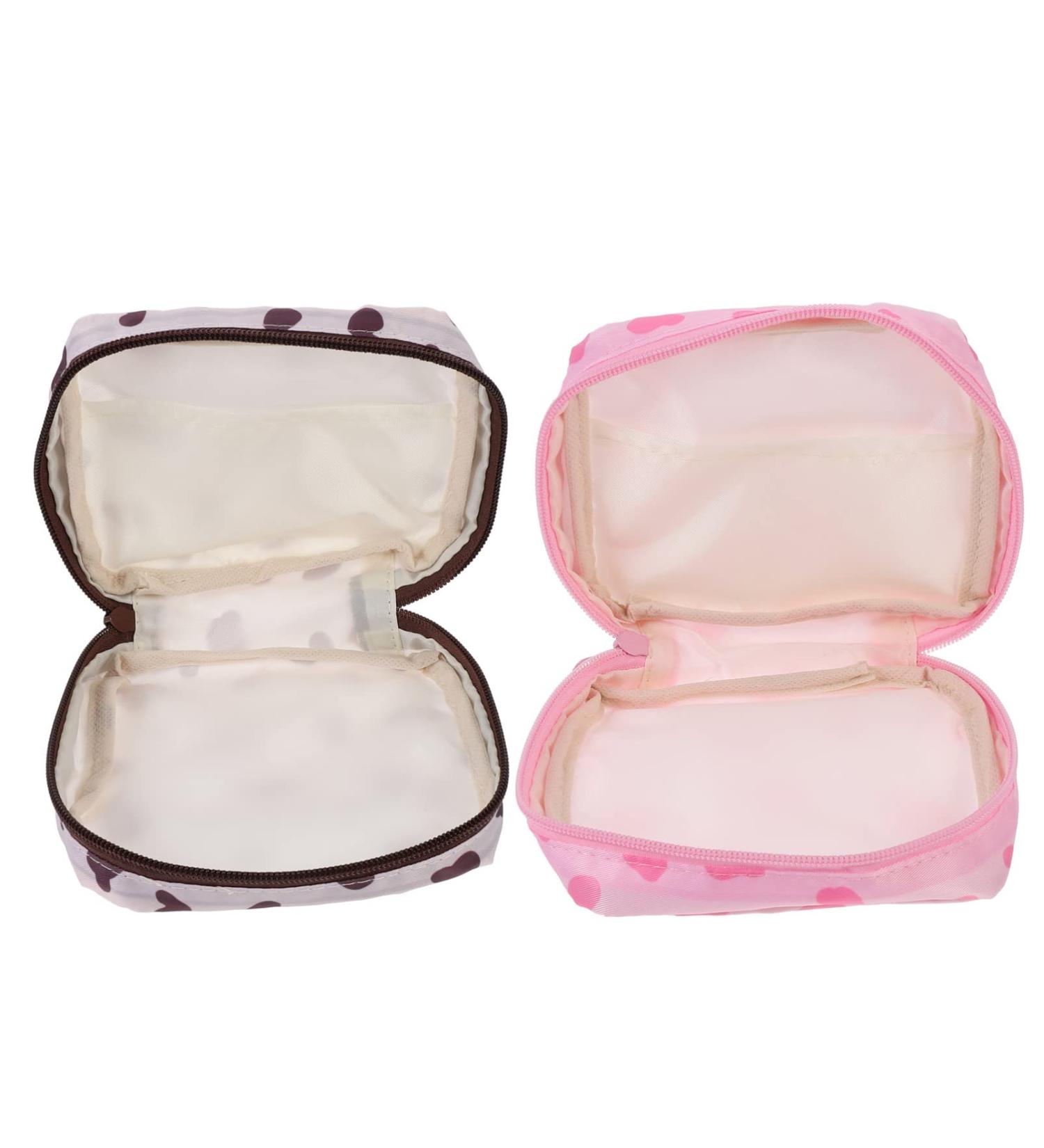 Gleavi Women's Menstrual Storage Bag - Portable Period Pad Holder Multi-Pocket Organizer for School Colorful & Compact 13x11.5x4.5cm - Buy Online on GoSupps.com