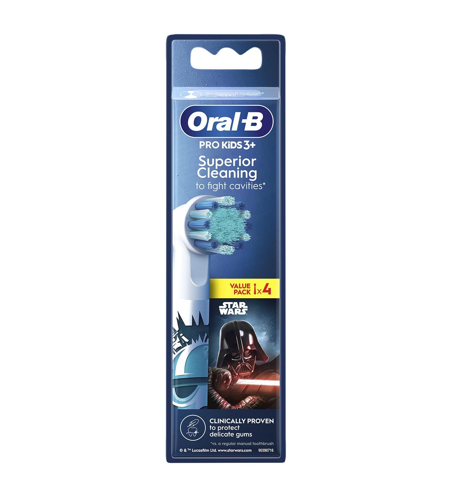 Oral-B Pro Kids Electric Toothbrush Replacement Brush Heads - Disney Star Wars 4 Pack Gentle Brushing - Buy Online on GoSupps.com