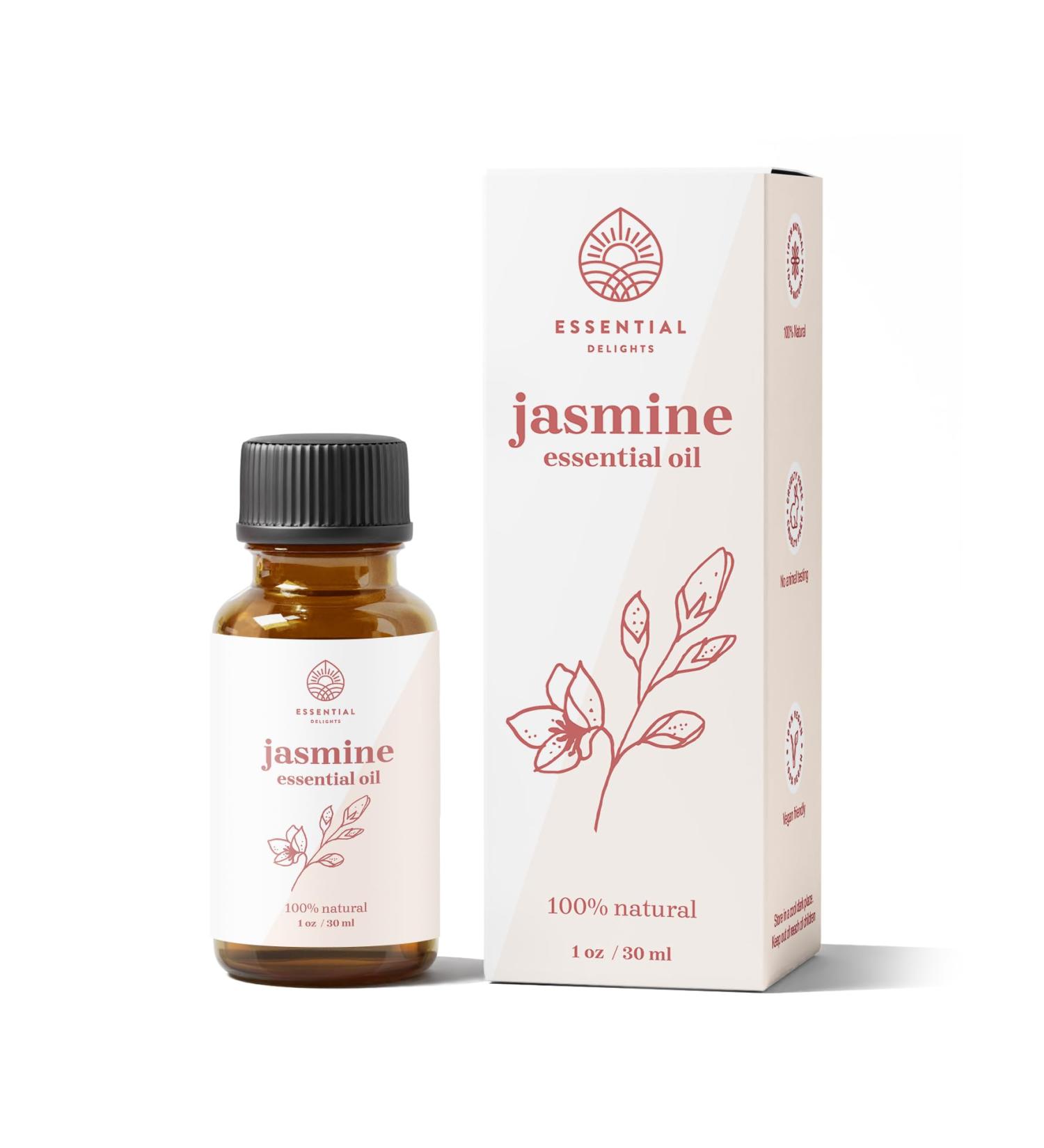 Jasmine Essential Oil (1 oz) - Premium Quality Aromatherapy | Essential Delights - International Shipping Available - Buy Online on GoSupps.com