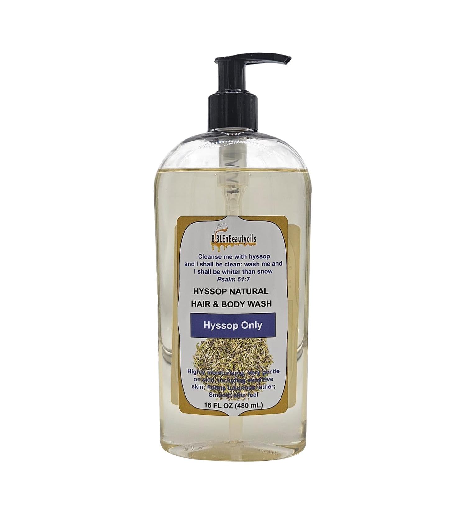 BIBLE N Beautyoils Cleanse Me With Hyssop Natural Hair and Body Wash Organic Hyssop Infused Shampoo and Body Wash for Nourishing and Refreshing Hair & Body Cleansing - Buy Online on GoSupps.com