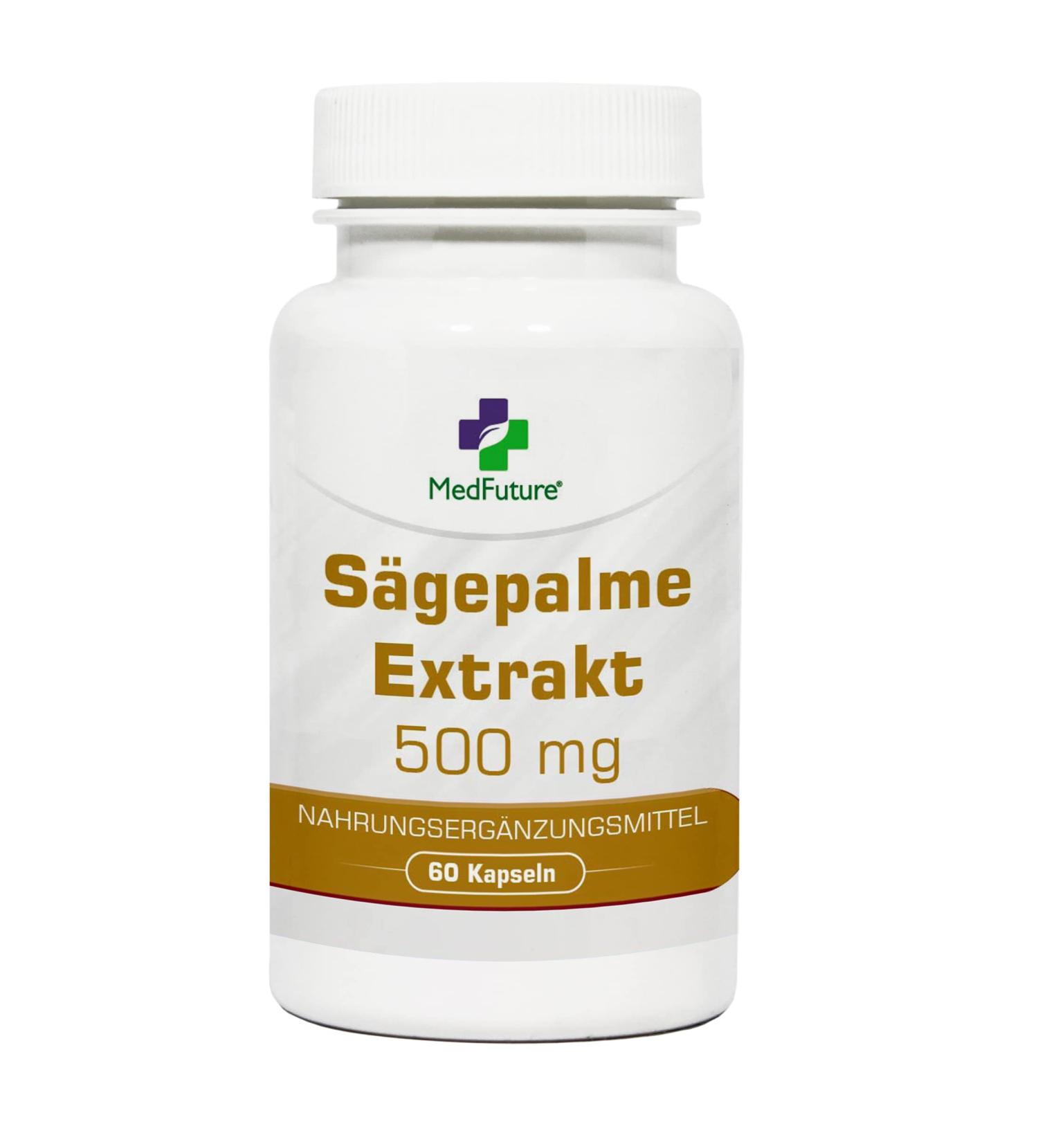 Sabal Palm Saw Palmetto Extract 500 mg - 60 Capsules for Prostate Health | International Shipping Available - Buy Online on GoSupps.com