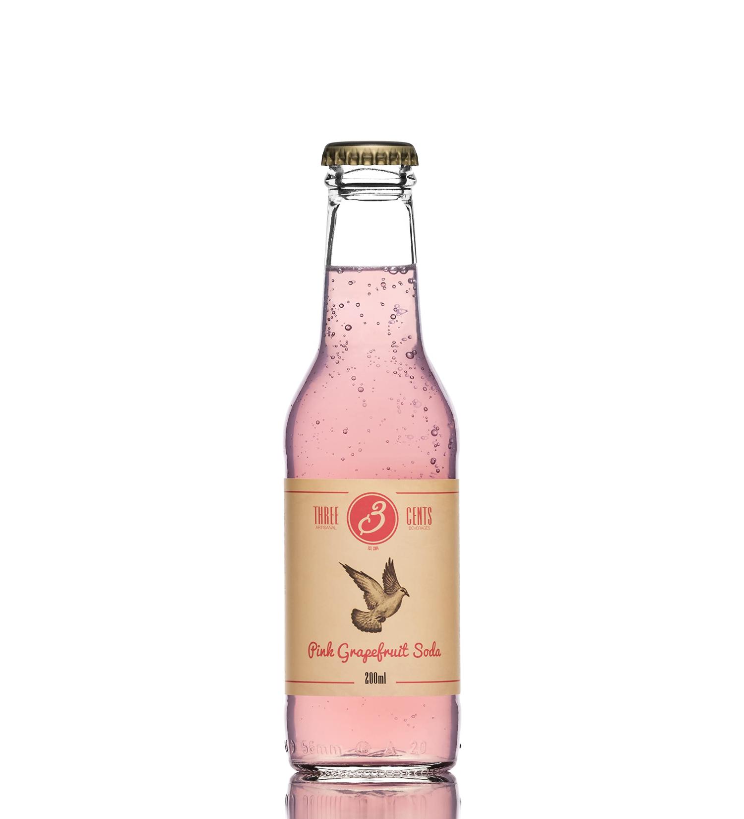 Three Cents Pink Grapefruit Soda 24x200ml - Buy Online on GoSupps.com