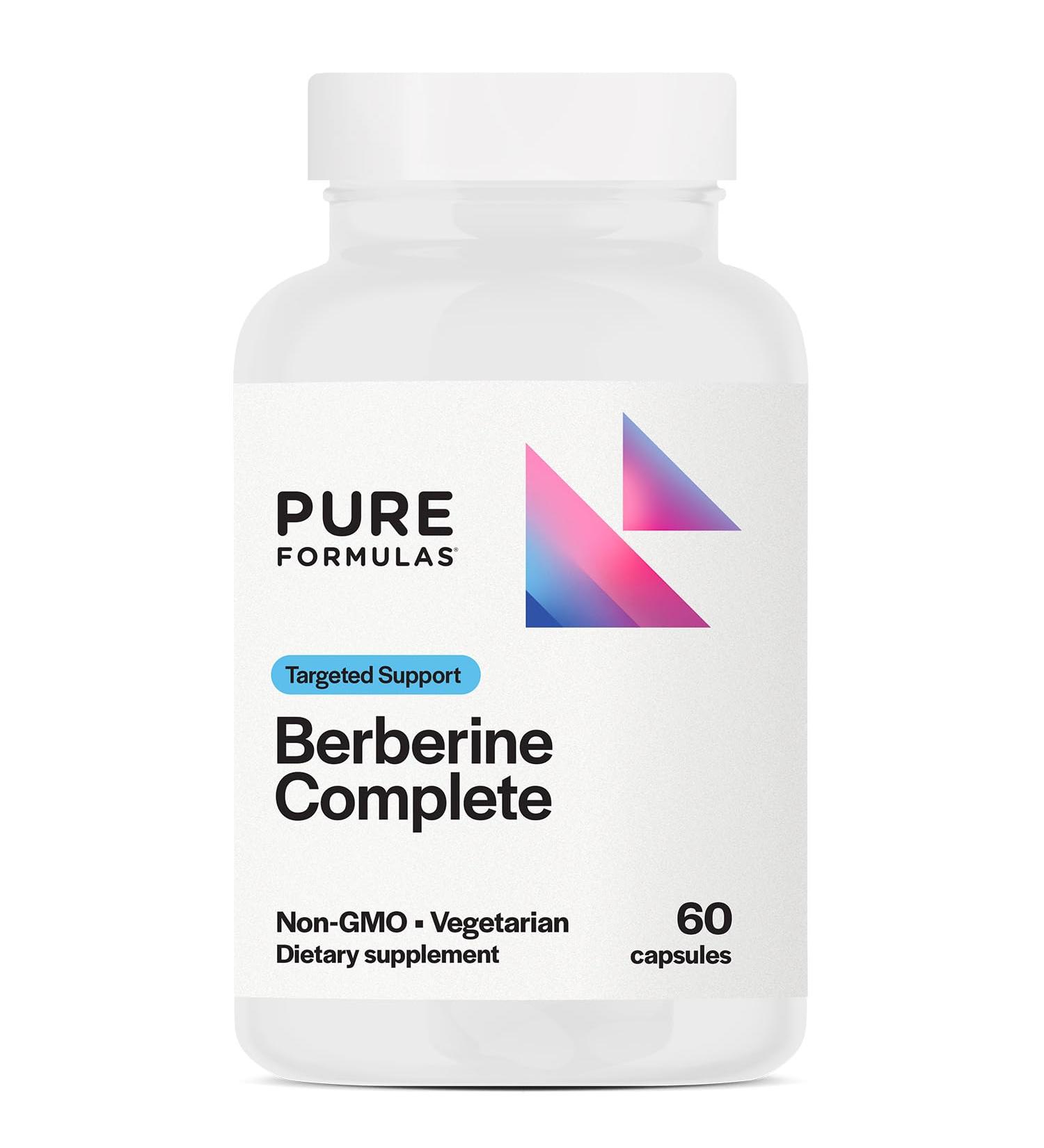 PureFormulas Berberine Complete | Enhanced Absorption Berberine Supplement 500mg 60 Vegetarian Capsules - Buy Online on GoSupps.com