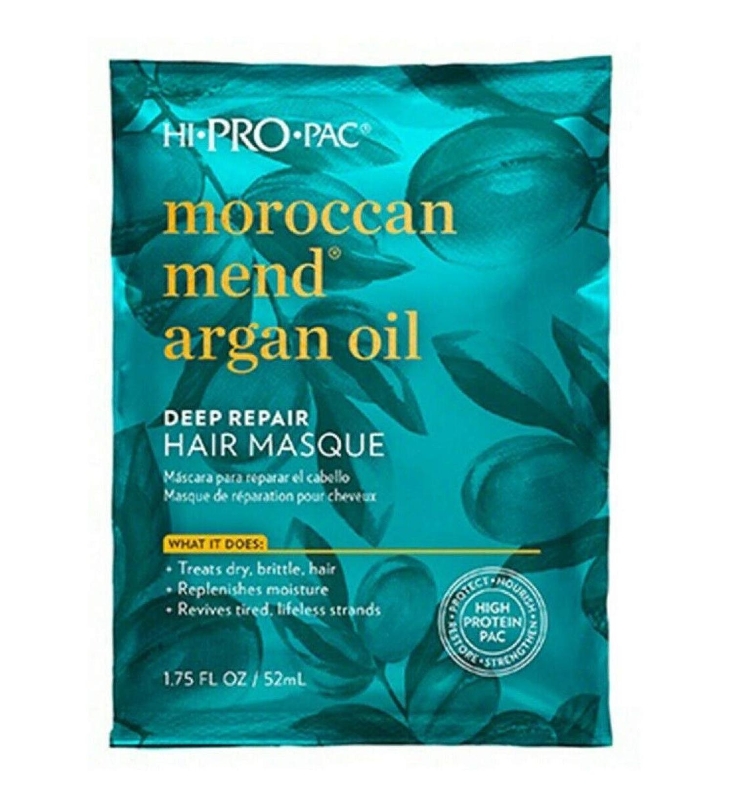 Hi Pro Pac Hair Masque Deep Repair Moroccan Mend Argan Oil Pack of 6