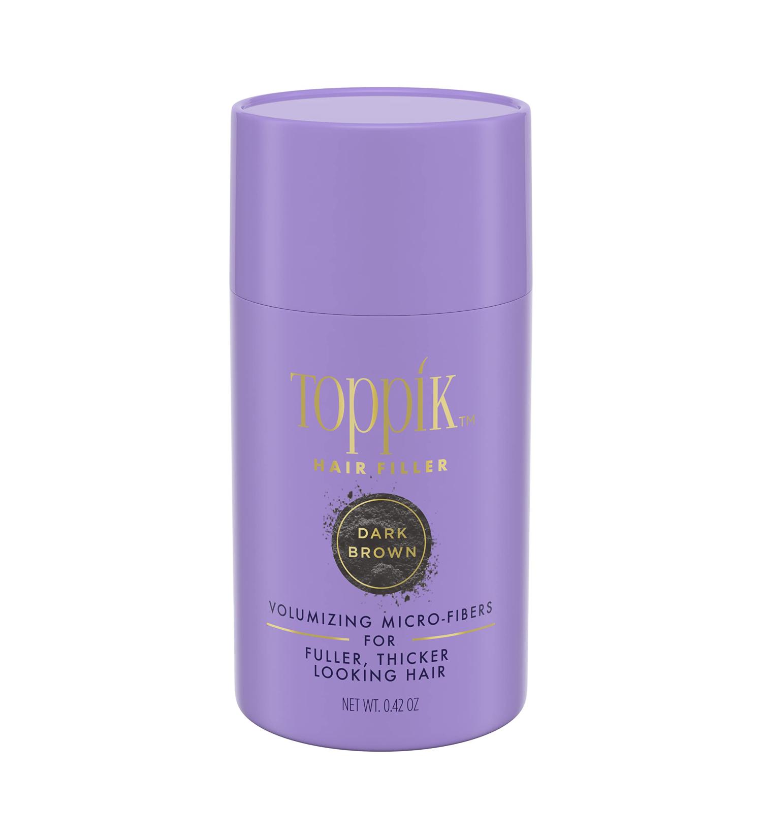 Toppik Hair Filler Keratin Hair Fiber 12g - Dark Brown Hair Thickener for Women - Fuller Looking Hairstyles - Hair Fiber Powder - Buy Online on GoSupps.com