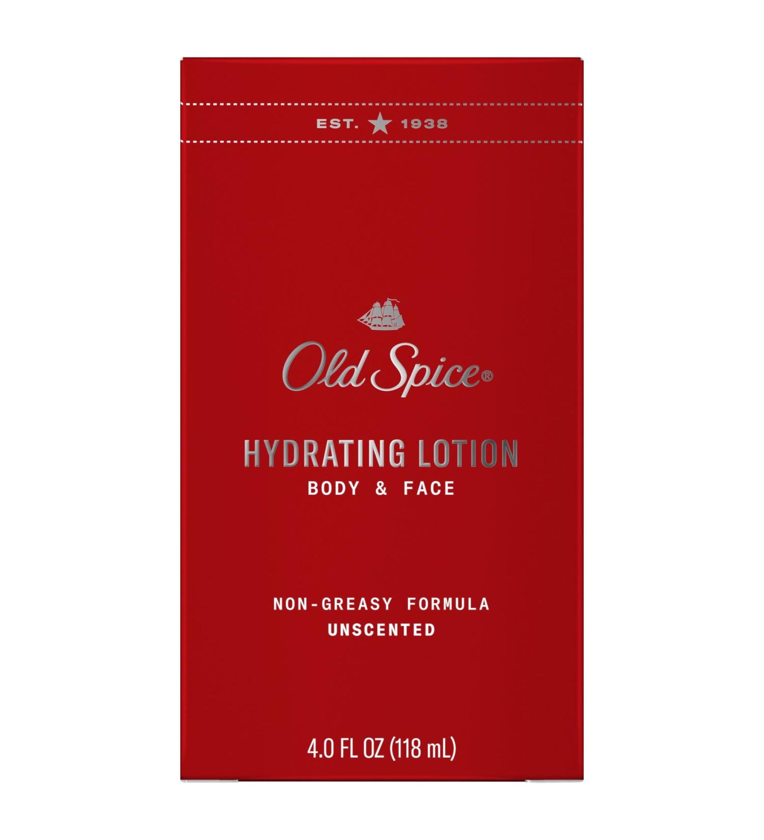 Old Spice Hydrating Body and Face Lotion, Unscented - 4 oz - Buy Online on GoSupps.com
