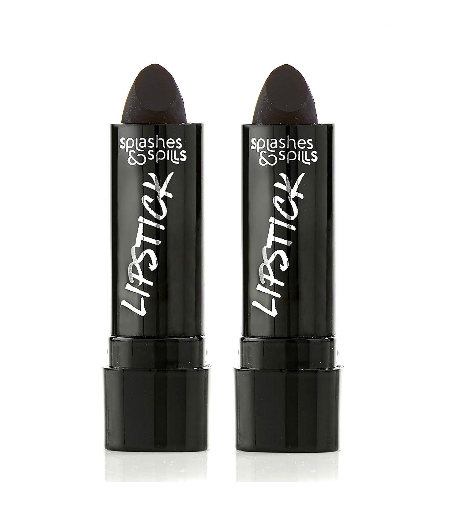 Vivid Black Lipstick 2 Pack - Bold Matte Finish Lip Color for Makeup & Cosmetics - Buy Online on GoSupps.com