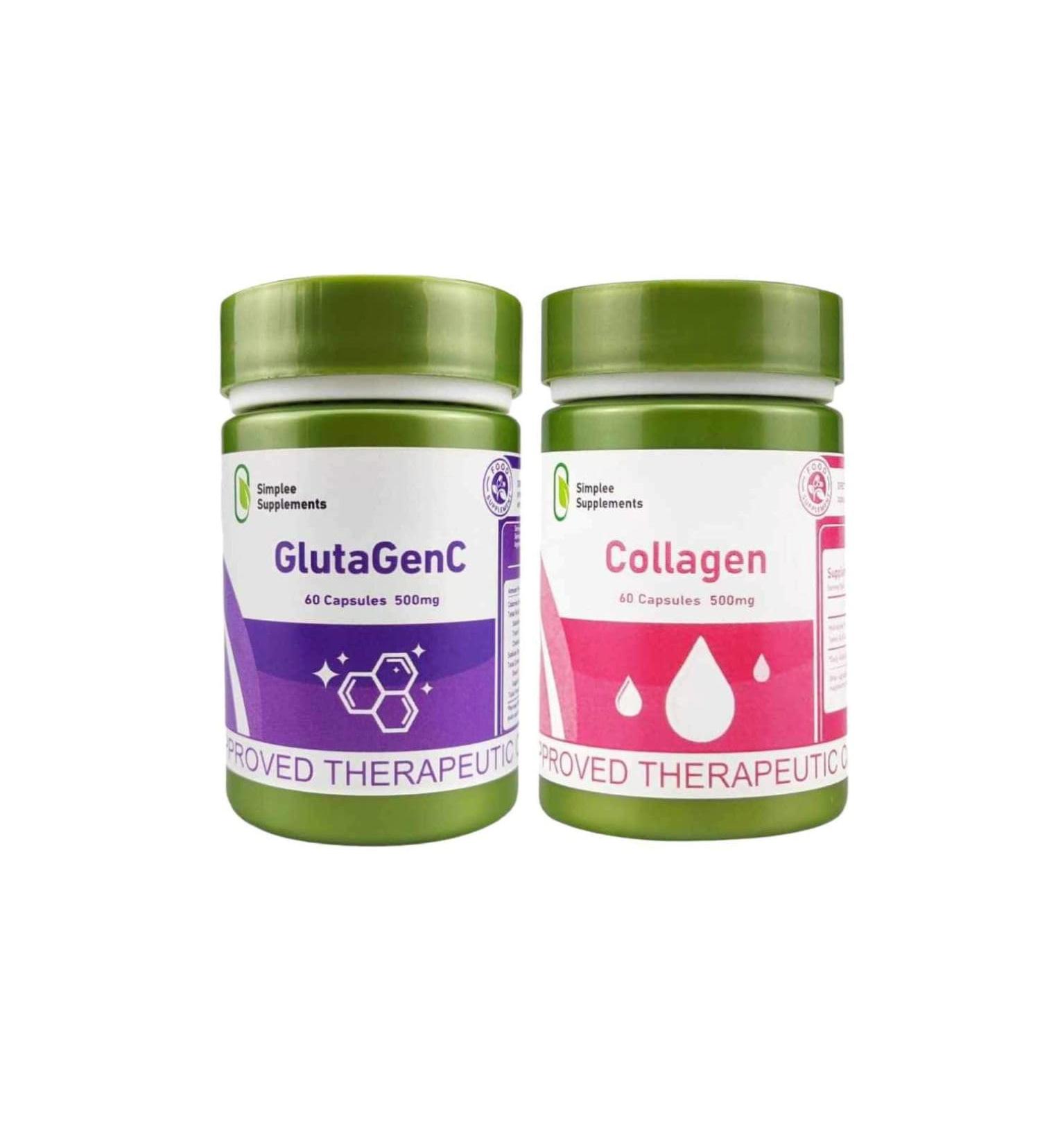 Generic GlutaGenC Glutathione & Collagen Duo by Simplee Supplements 30 Count (Pack of 2)