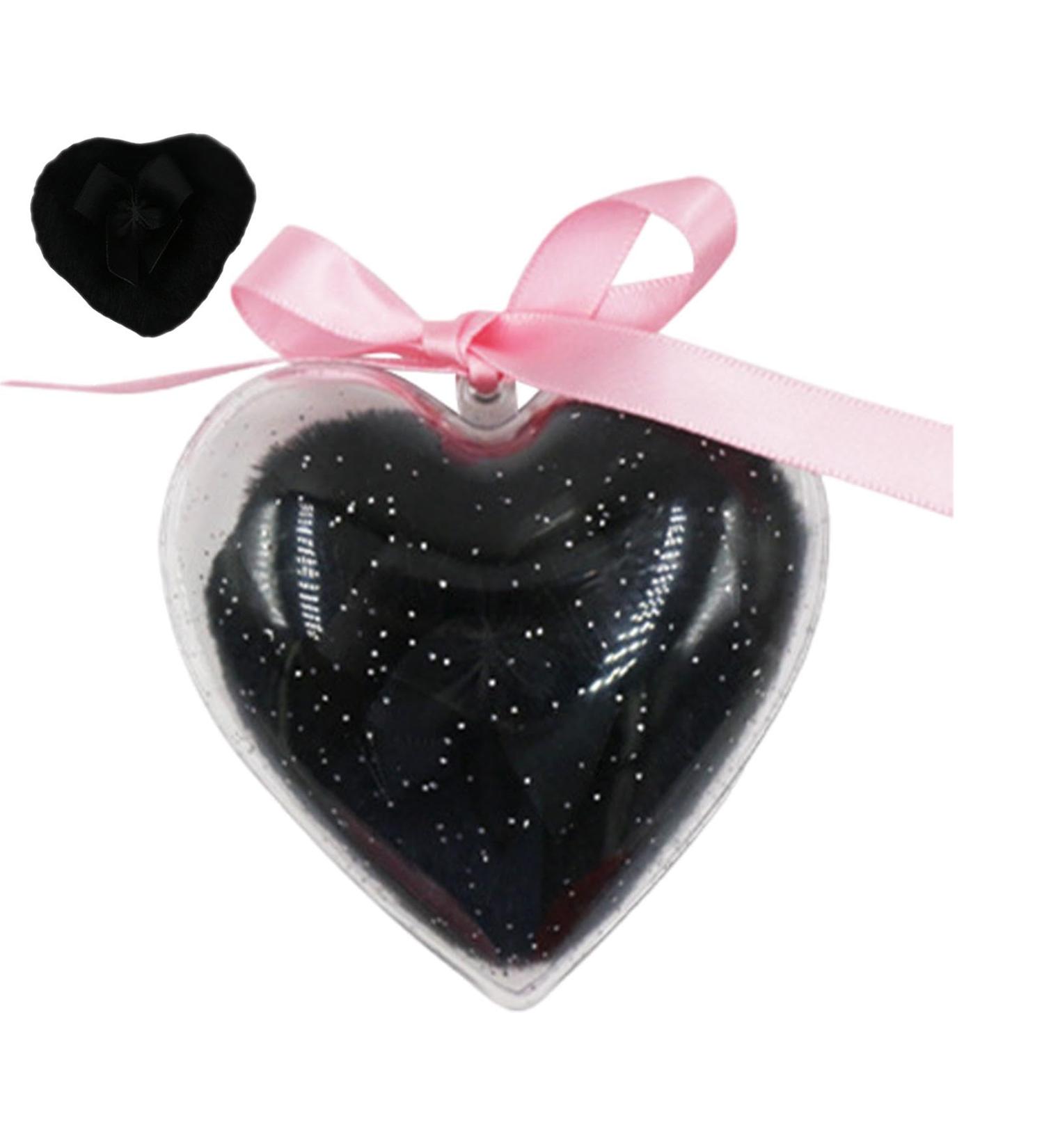 Baby Powder Puff | Heart Shape Powder Puff | Washable Long-haired Powder Puff for Face Cleaning Soft Makeup Powder Puff for Babies Black - Buy Online on GoSupps.com