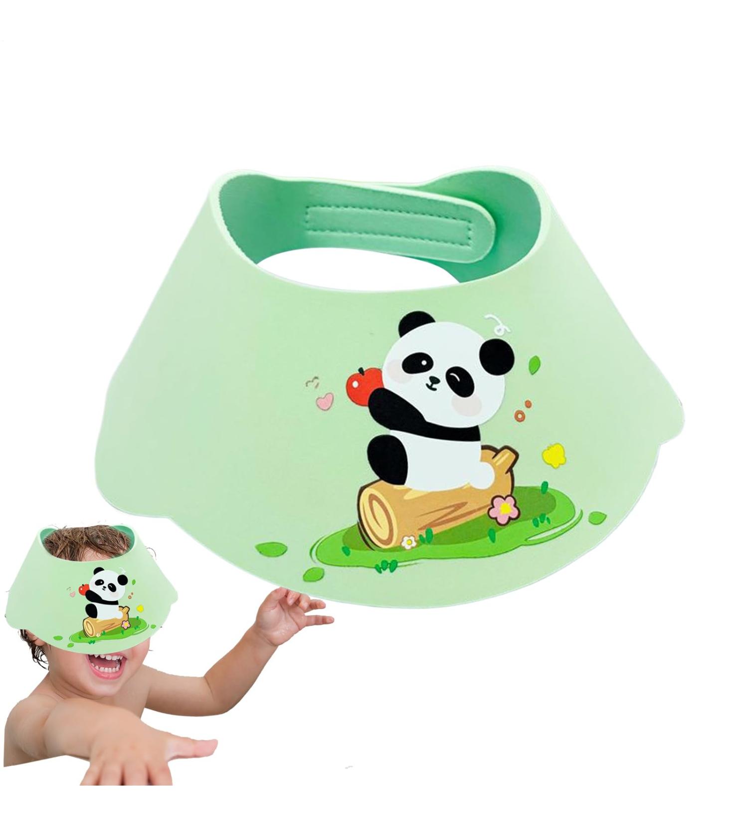 Maciun Toddler Shower Cap Waterproof Kids Shower Cap Adjustable Shampoo Bath Shield For Kids Keep Ear Dry Eye Coverage Green - Buy Online on GoSupps.com
