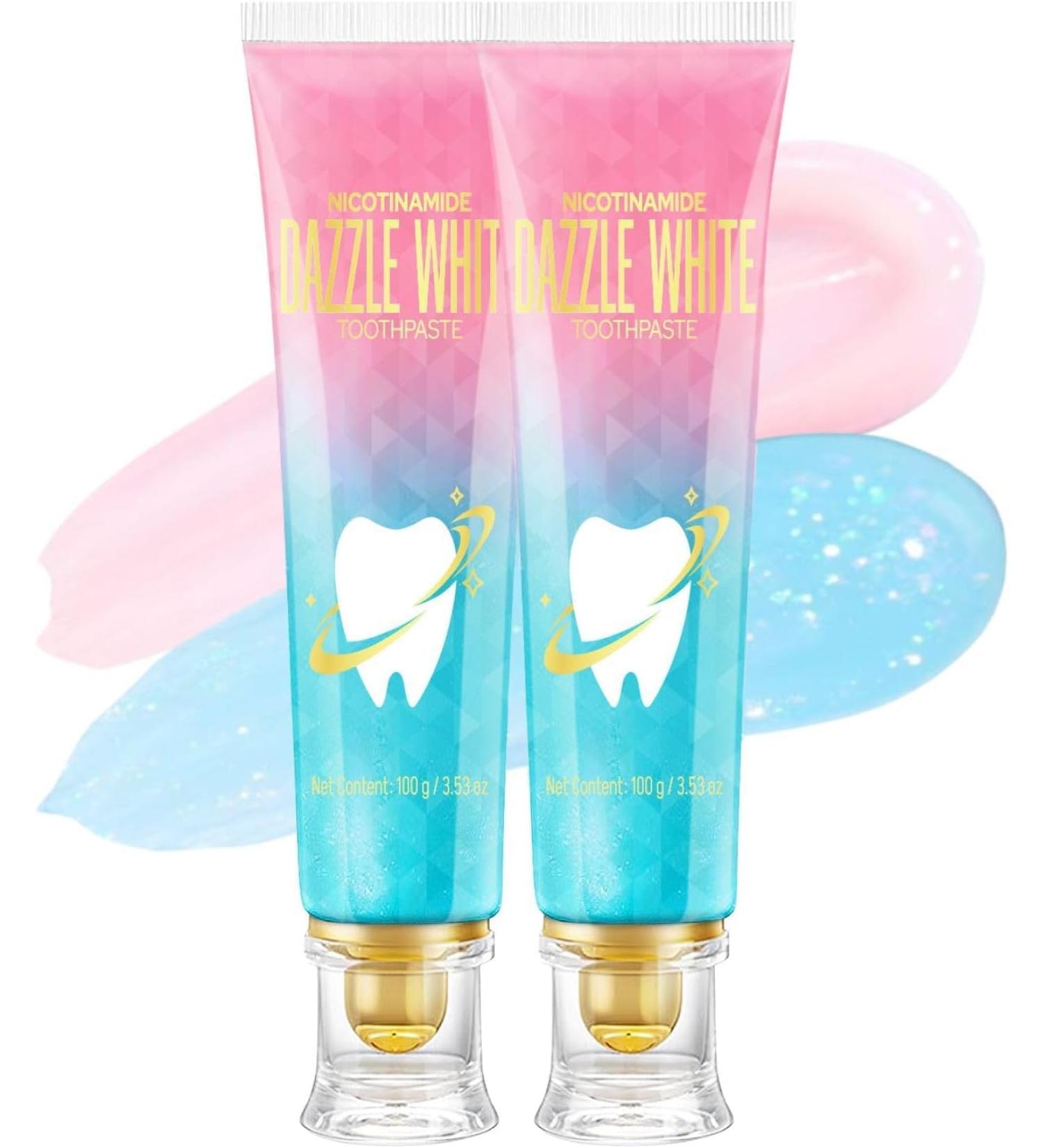 Niacinamide Whitening Toothpaste Stain Removal, Fresh Breath, Gum Support Bright White Formula with Nicotinamide 2025 Upgrade 2pcs 3.53 Ounce (Pack of 2) - Buy Online on GoSupps.com