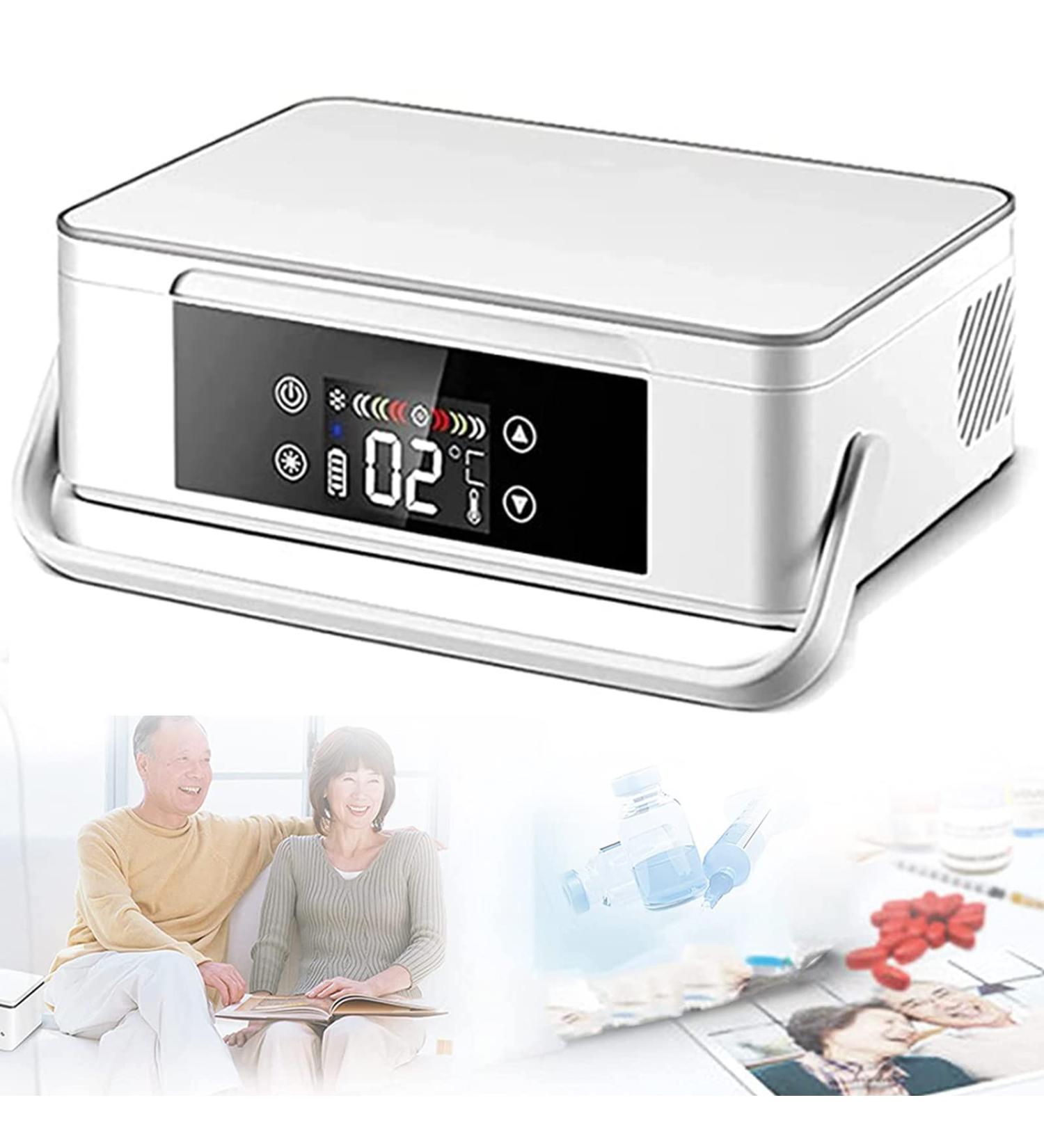 Insulin Cooler Refrigerated Box Portable Car Refrigerated Travel Case Keeping Cooling 2-8 Built-in Rechargeable Lithium Battery for Diabetic Medication Organizer White-220V-Battery*1 Battery*1 White - Buy Online on GoSupps.com