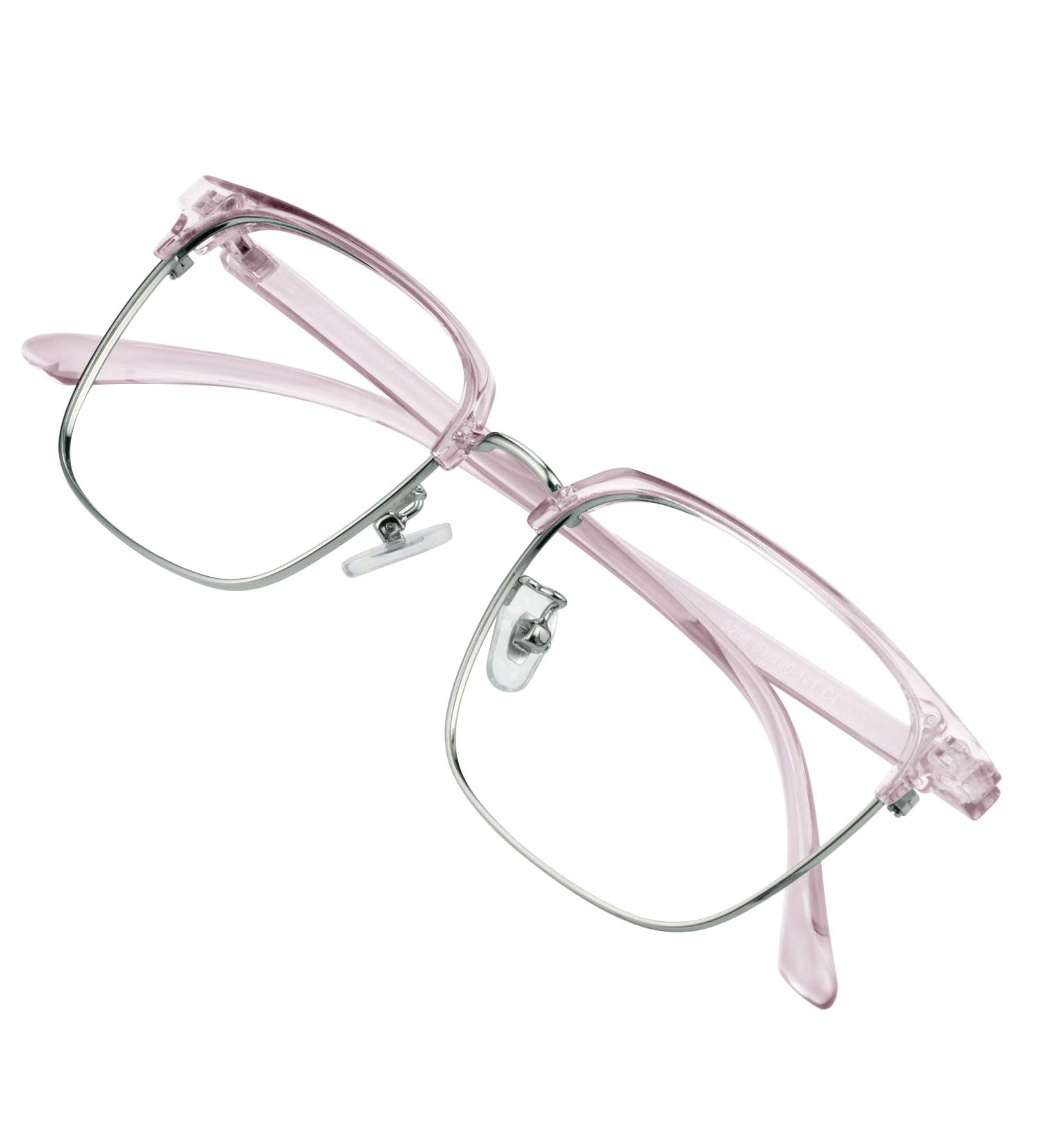 Vision Global Blue Light Blocker Glasses for Reading | Clear Pink 6208 | Reduce Eye Fatigue & Glare Protection for Men & Women - Buy Online on GoSupps.com