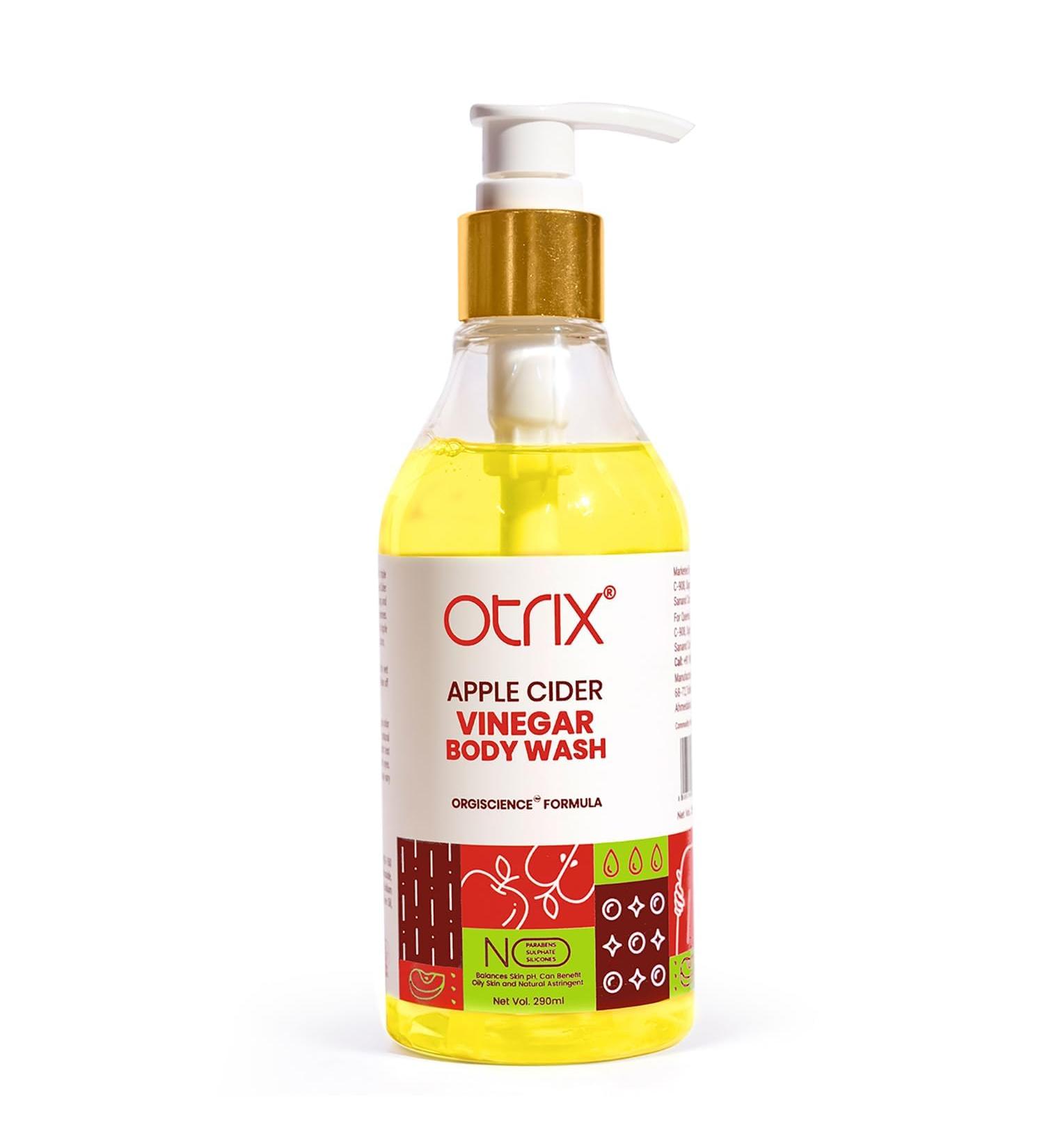 O.trix Apple Cider Vinegar Body Wash | Purifying & Hydrating Skin Cleanser | Acne Treatment & pH Balancer for Men & Women | Natural Ingredients | 290ml - Buy Online on GoSupps.com