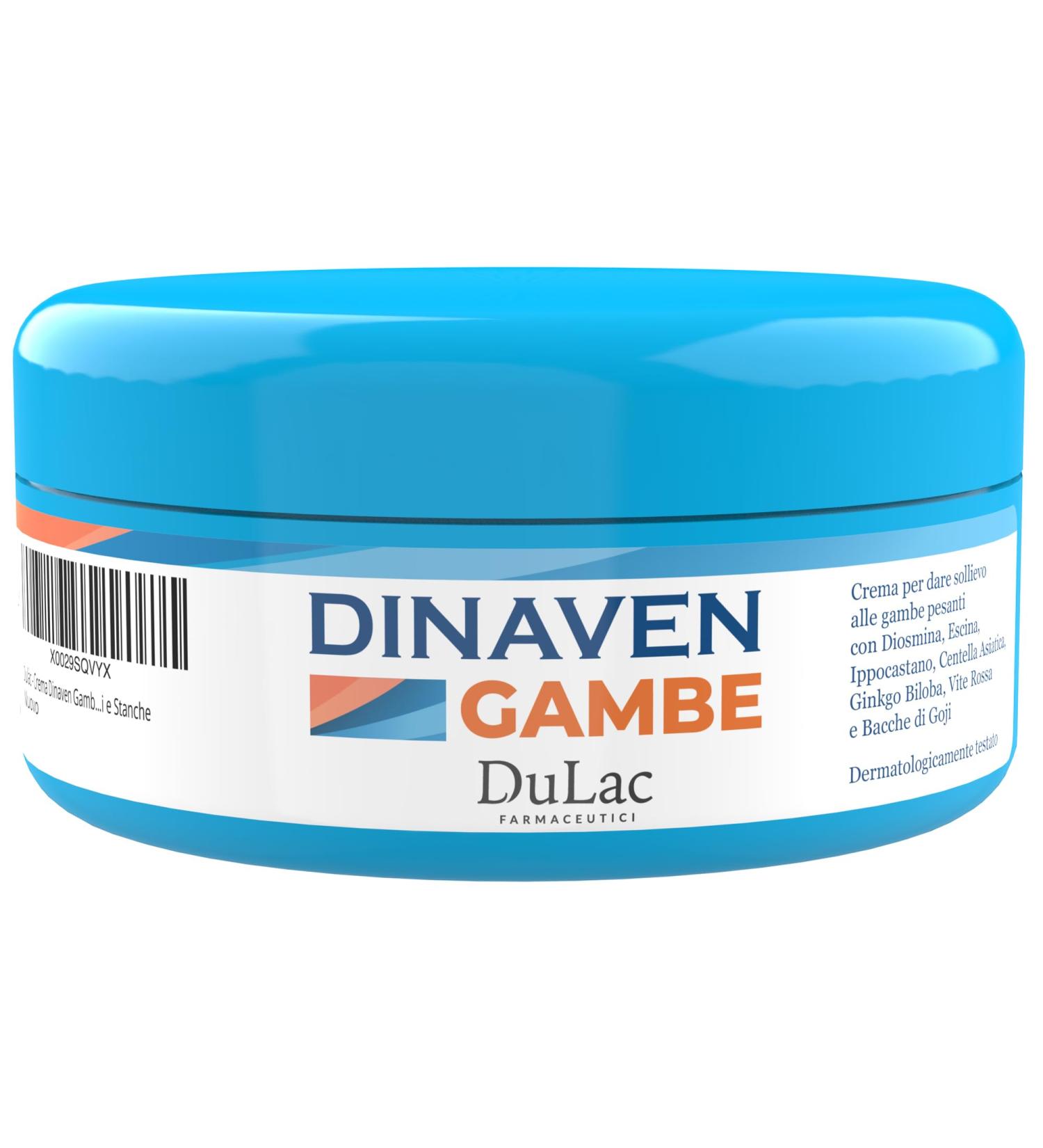 Dulac Dinaven Cr me Massage pour Jambes Lourdes et Fatigu es Effet Froid 100 ml Stimule la Circulation Sanguine des Jambes base de Diosmine Fragon Vigne Rouge Made in Italy - Buy Online on GoSupps.com