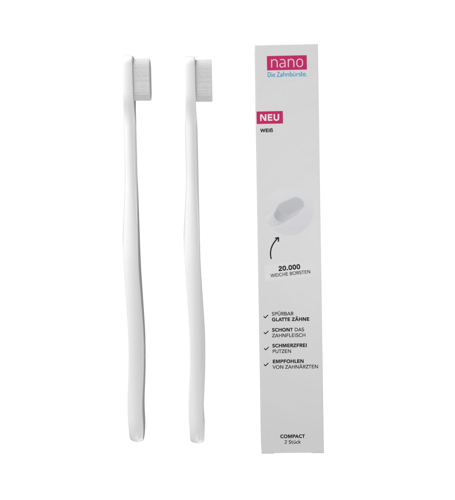 Buy Nano Toothbrush 2-Pack | Extra Soft & Gentle | 20 000 Bristles | Ergonomic Handle | Made in Germany | International Shipping Available - Buy Online on GoSupps.com
