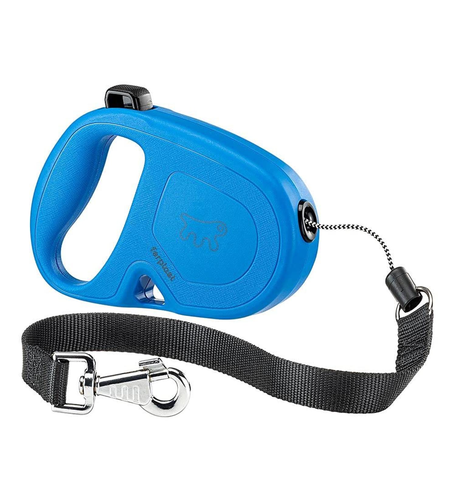 Ferplast Flippy One Dog Leash - Extendable 5m Roller Leash for Large Dogs Up to 35kg Light Blue Easy Lock & Unlock - Buy Online on GoSupps.com