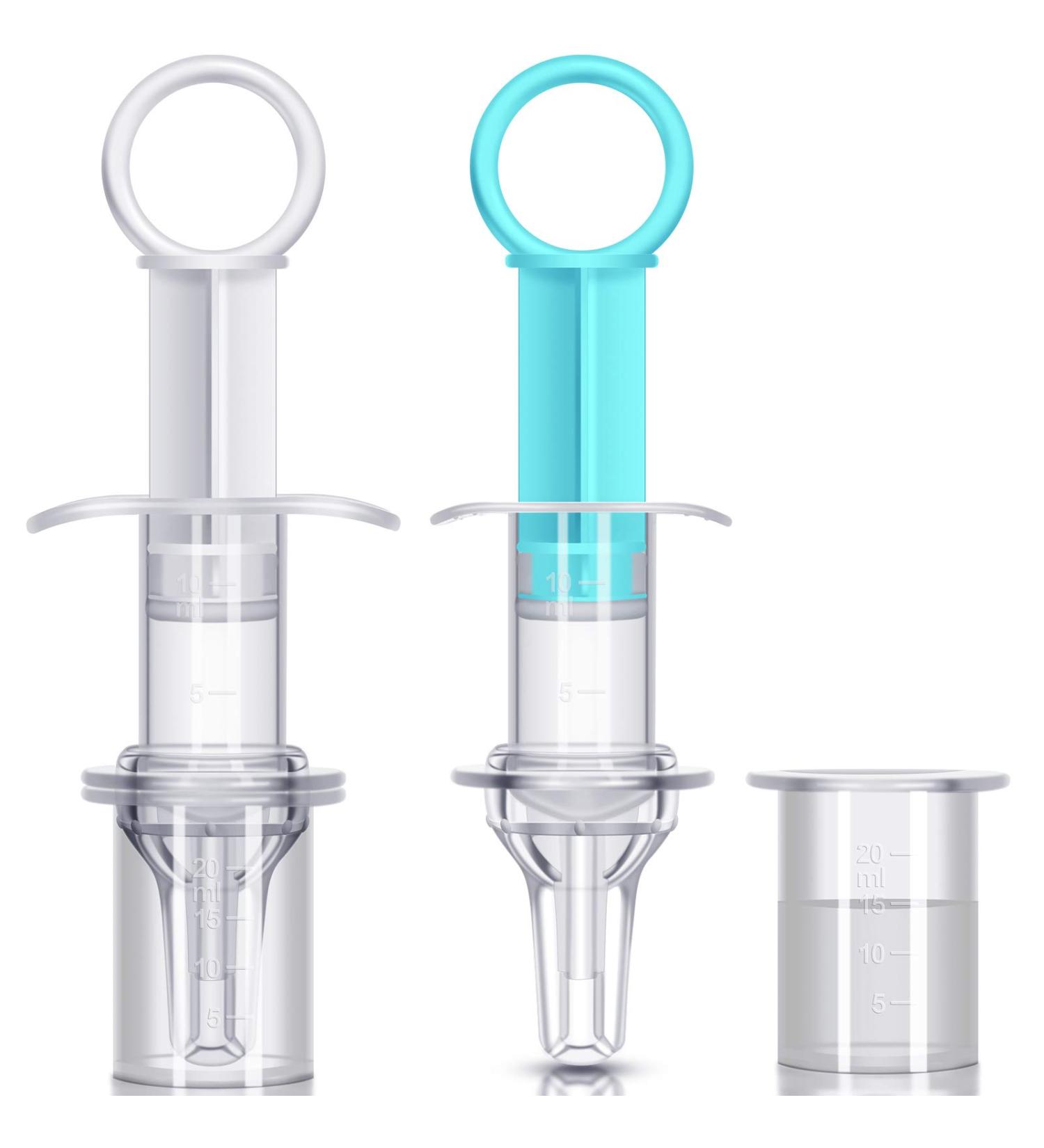 2-Piece Baby Oral Feed Spray & Liquid Feeder with Pacifier Head - Perfect for Newborns & Small Children (White & Blue) - International Shipping - Buy Online on GoSupps.com