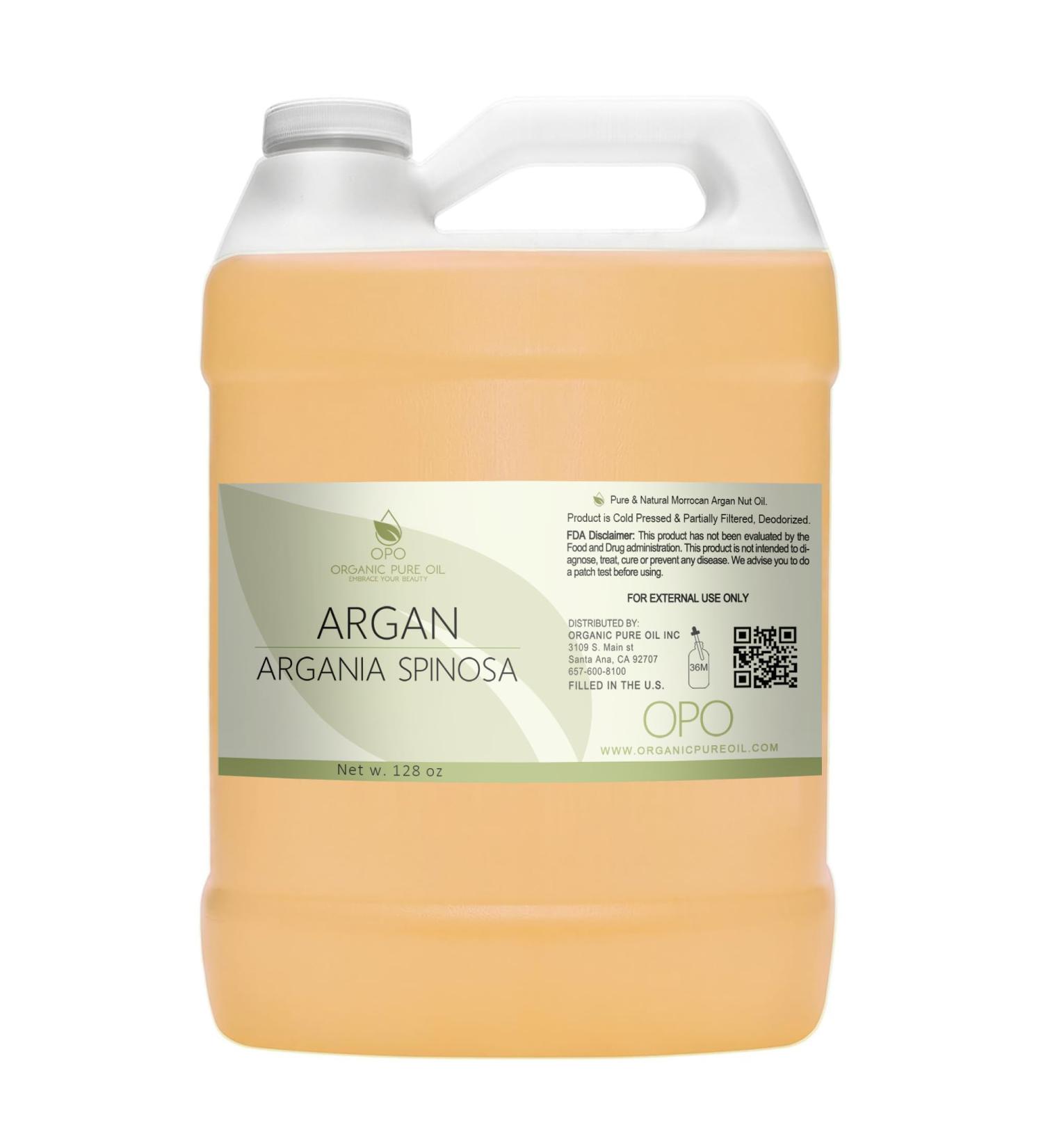Deodorized Argan Oil 128 oz | 100% Pure Carrier Oil for Skin Hair & Body | Non-GMO Vegan Hydrating Soothing - Shop Now - Buy Online on GoSupps.com