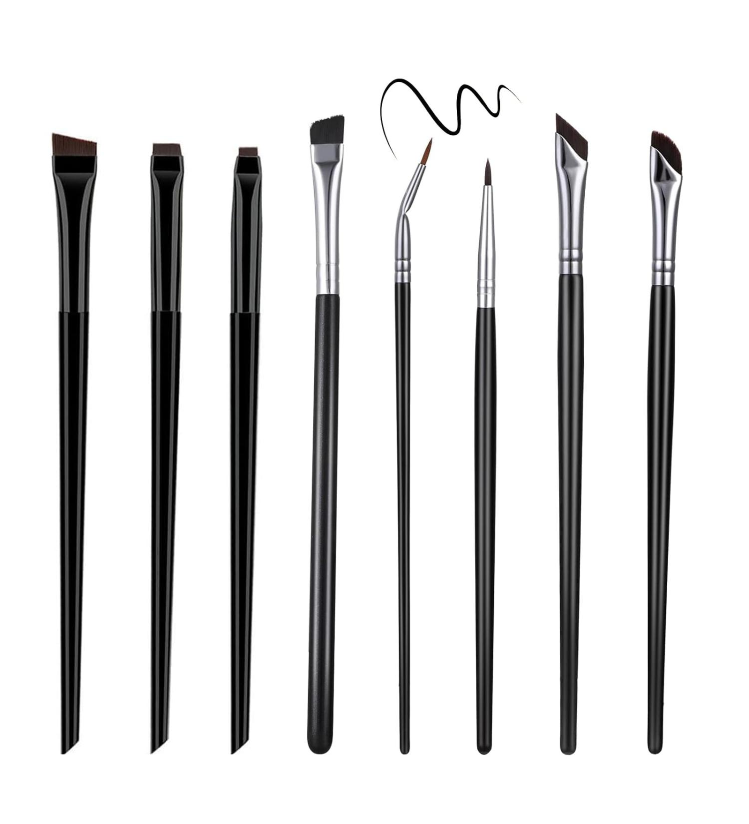 SWYSGS Eyeliner Brush Set 8 Pieces Eyeliner Brush Set Precision Gel Eyeliner Brushes Angled Flat Ultra Thin Bent Eyeliner Brushes Fine Point Eyeliner Brushes for Precise Makeup and Eyebrow - Buy Online on GoSupps.com