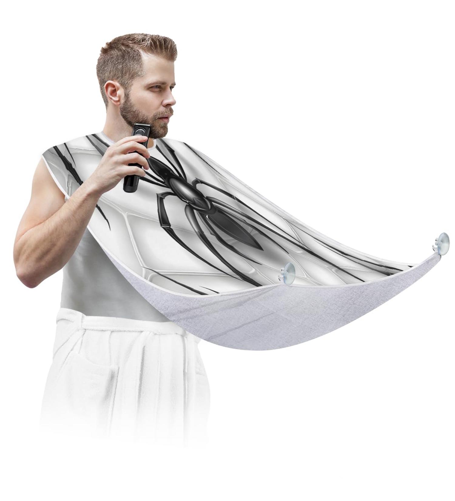 Beard Bib Apron - Beard Hair Catcher for Men | Perfect Gift for Father's Day Anniversaries & Christmas - Includes 2 Suction Cups - Buy Online on GoSupps.com
