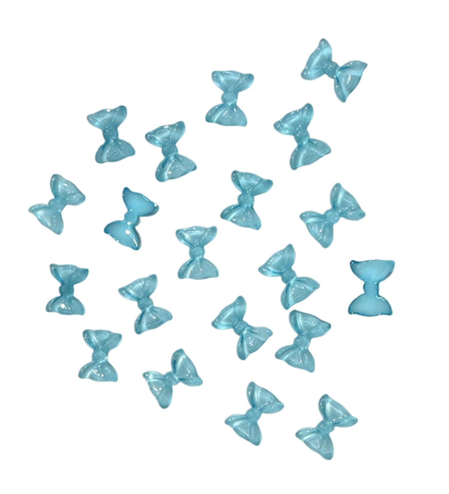 50x Cute Bowknot Nail Resin Nails Art Decorations 3D Nails Art Jewels Supplies For Acrylic Nails 50x 3d Nails Art Bowknot Nail Nails Decoration Jewels Supplies Lake blue color - Buy Online on GoSupps.com