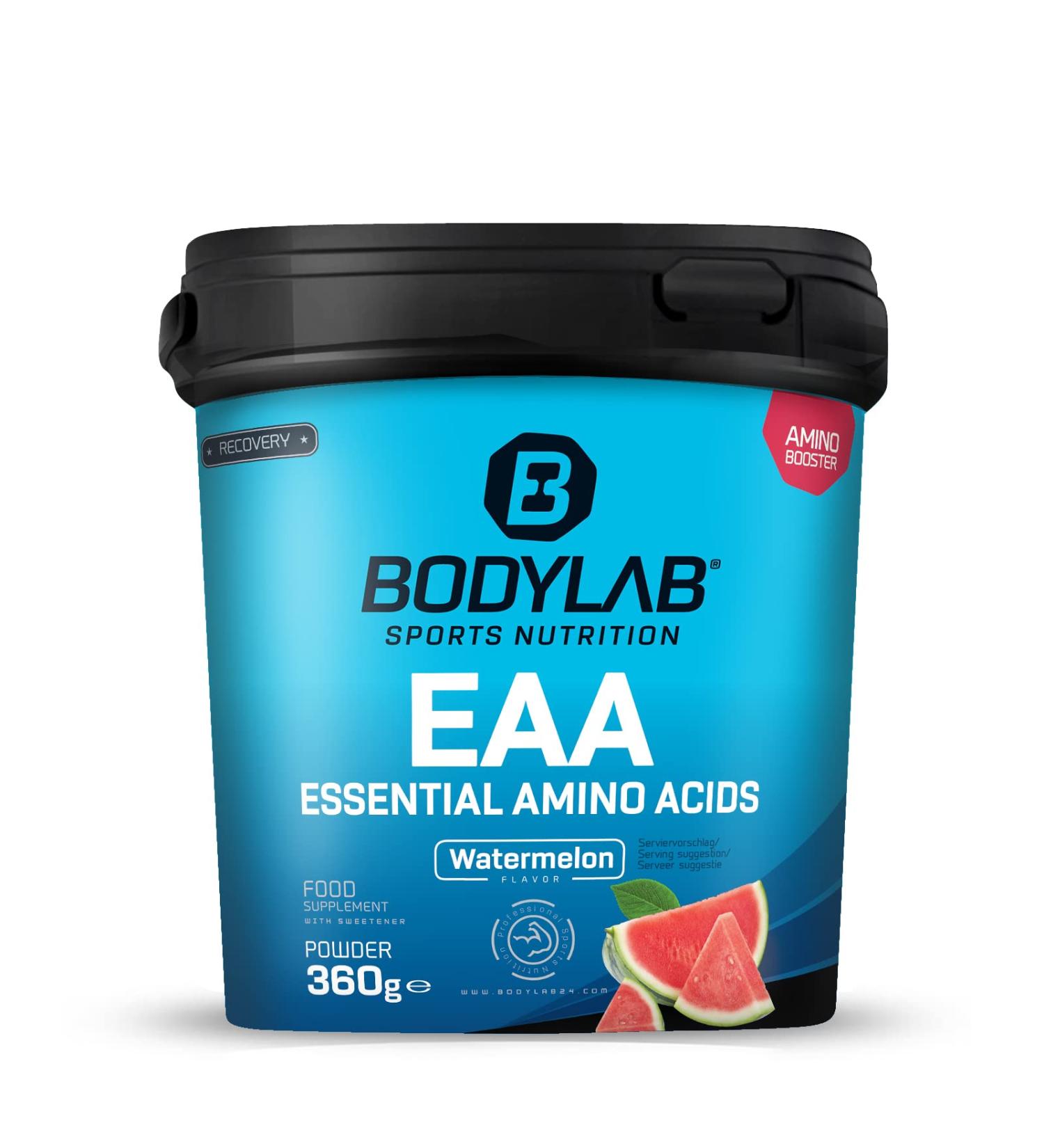 BODYLAB24 EAA Essential Amino Acids Watermelon 360g | High BCAA & EAA Vitamin B6 | Delicious Fruity Flavor | International Shipping - Buy Online on GoSupps.com