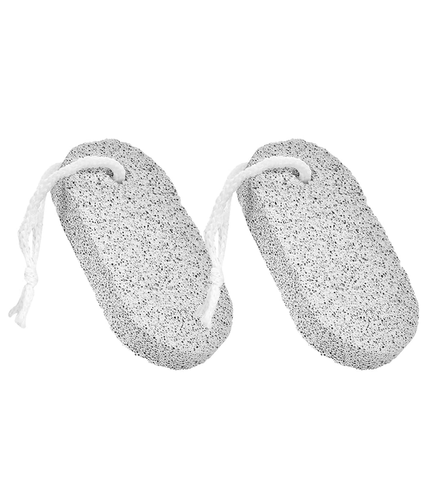 Plksei 2 Piece Natural Pumice Stone Set - Effective Bimsstein Foot Care for Dead Skin Removal | Gentle Foot Scrub - Buy Online on GoSupps.com