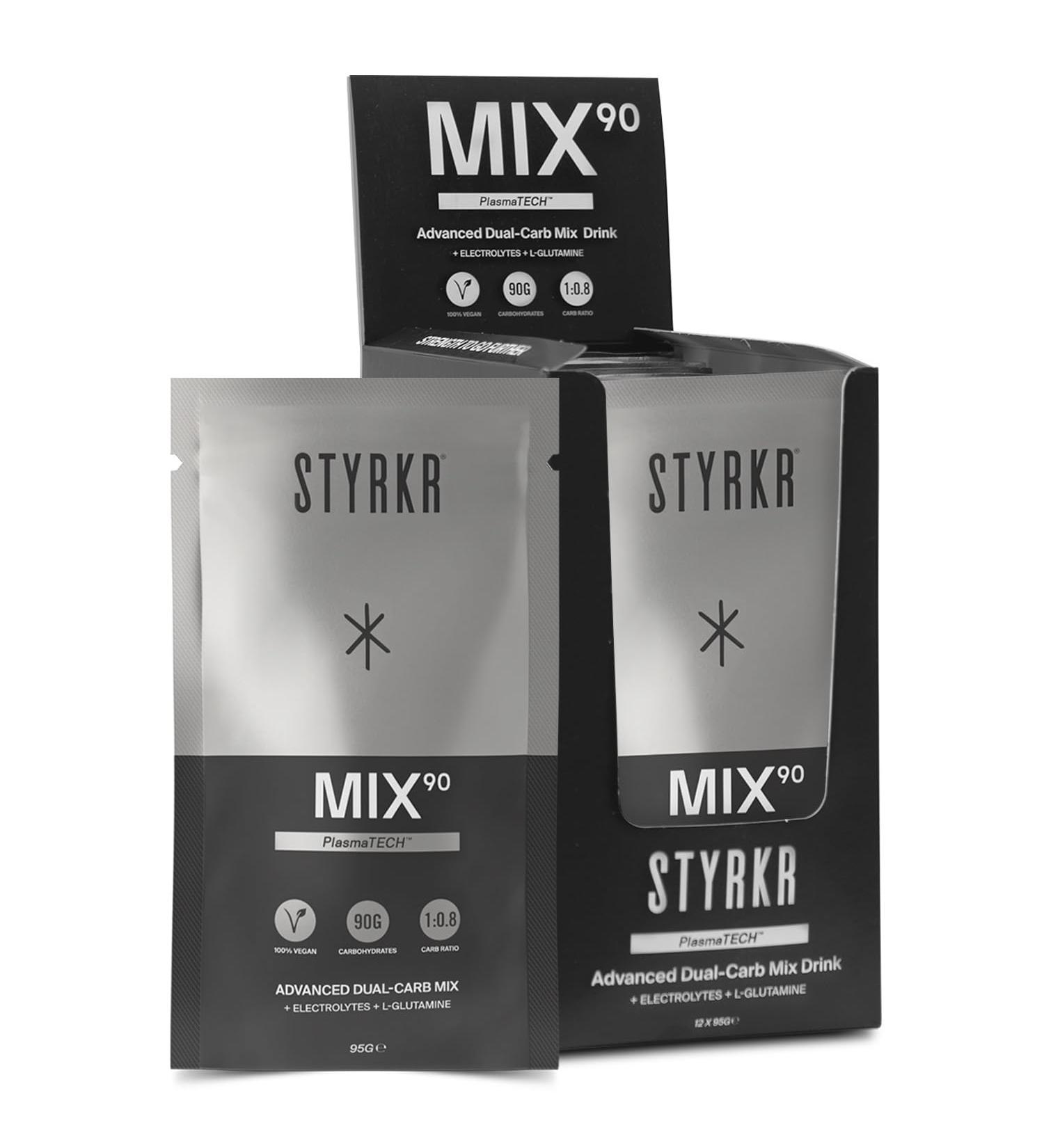  STYRKR STYRKR Endurance Atheletes Approved 90g Carbohydrate Advanced Dual Carb Formula - 12 Packets - Cycling & Running Energy Powder - Buy Online on GoSupps.com