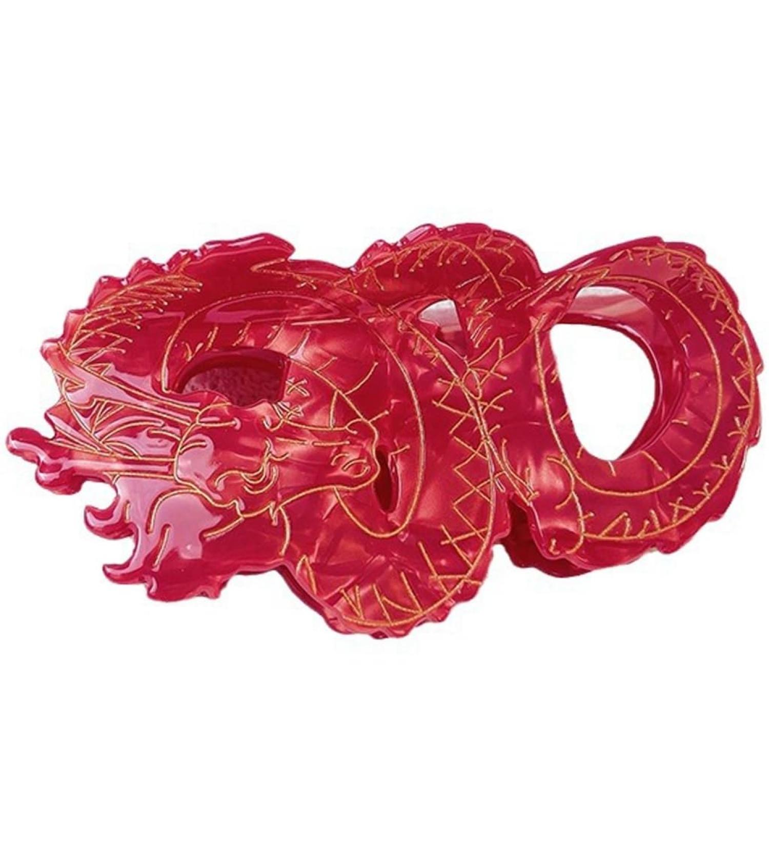 AJTUTUS Delicate Chinese Loong Hair Claw for Woman Girl Skincare Makeup Hair Clip for Thin Hair Nonslip Delicate Hair Clip - Buy Online on GoSupps.com